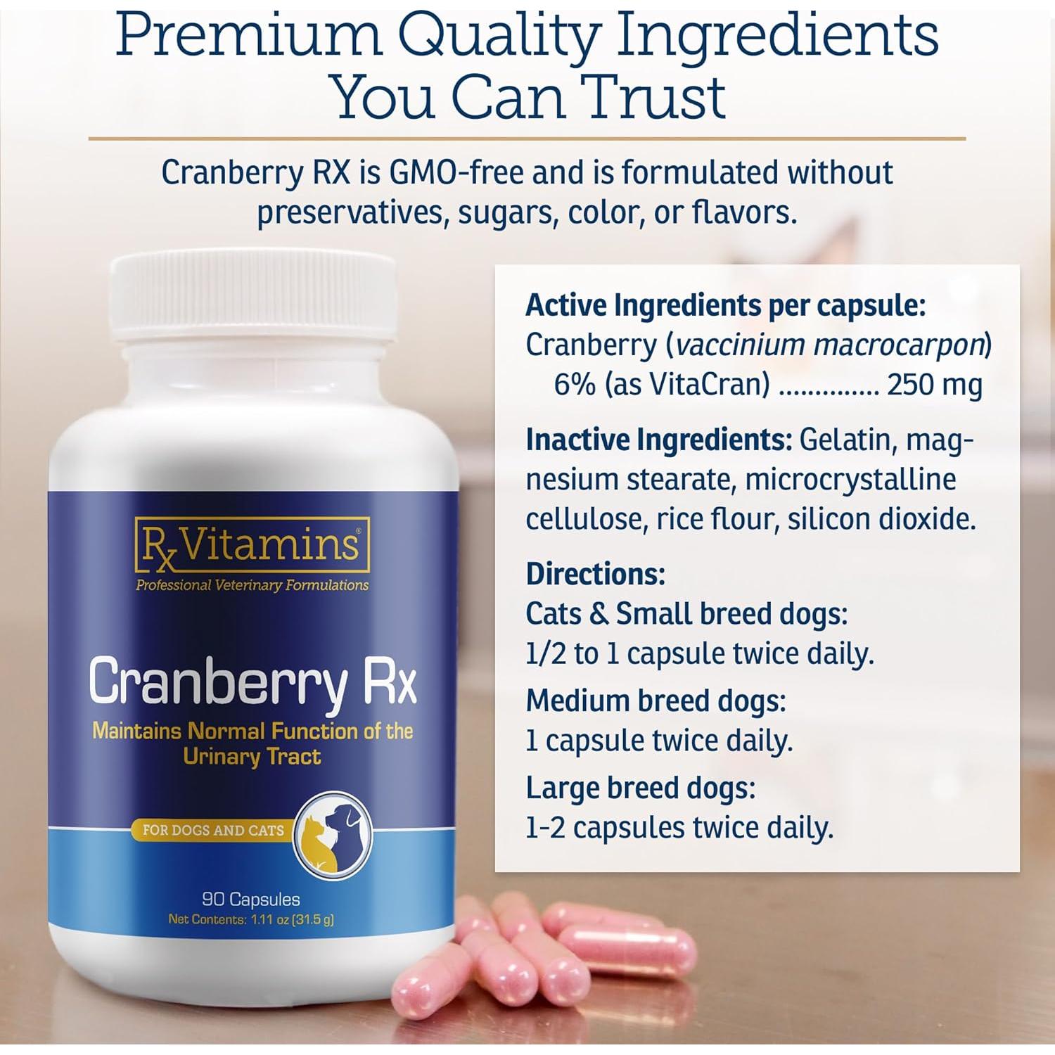 Cápsulas de Arándano Rx Vitamins - Suplemento Urinario 90 Unidades