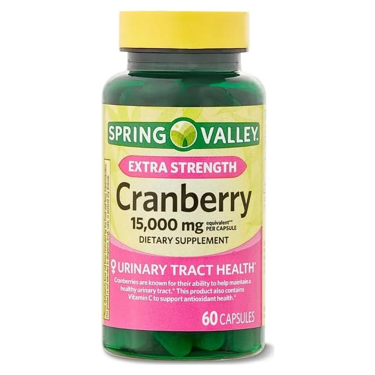 Suplemento Dietético Arándano Ultra Triple Fuerza Spring Valley 15000 mg 60 Cápsulas