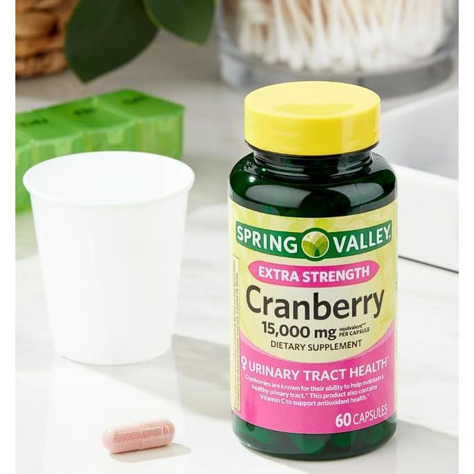 Suplemento Dietético Arándano Ultra Triple Fuerza Spring Valley 15000 mg 60 Cápsulas