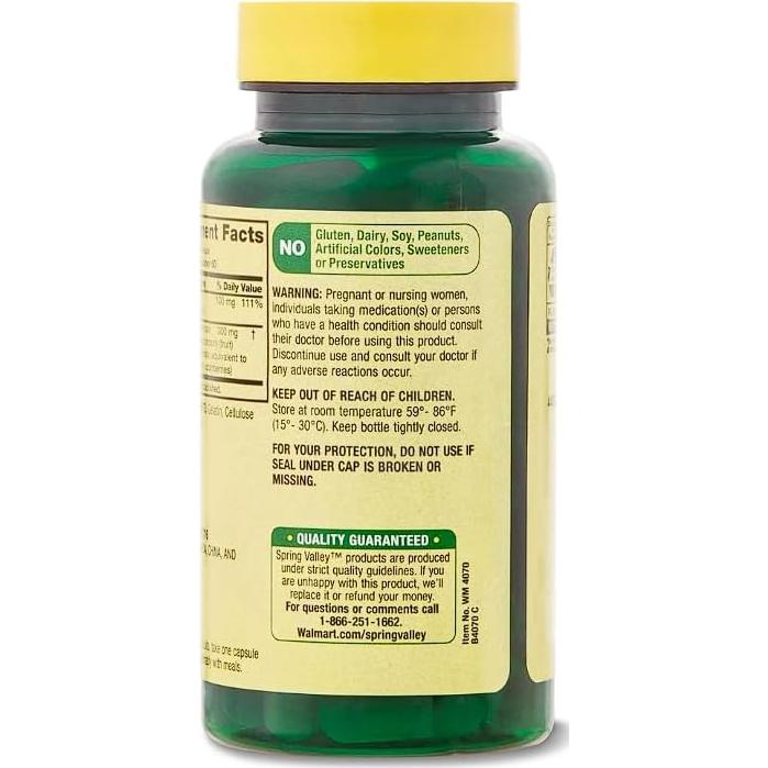 Suplemento Dietético Arándano Ultra Triple Fuerza Spring Valley 15000 mg 60 Cápsulas