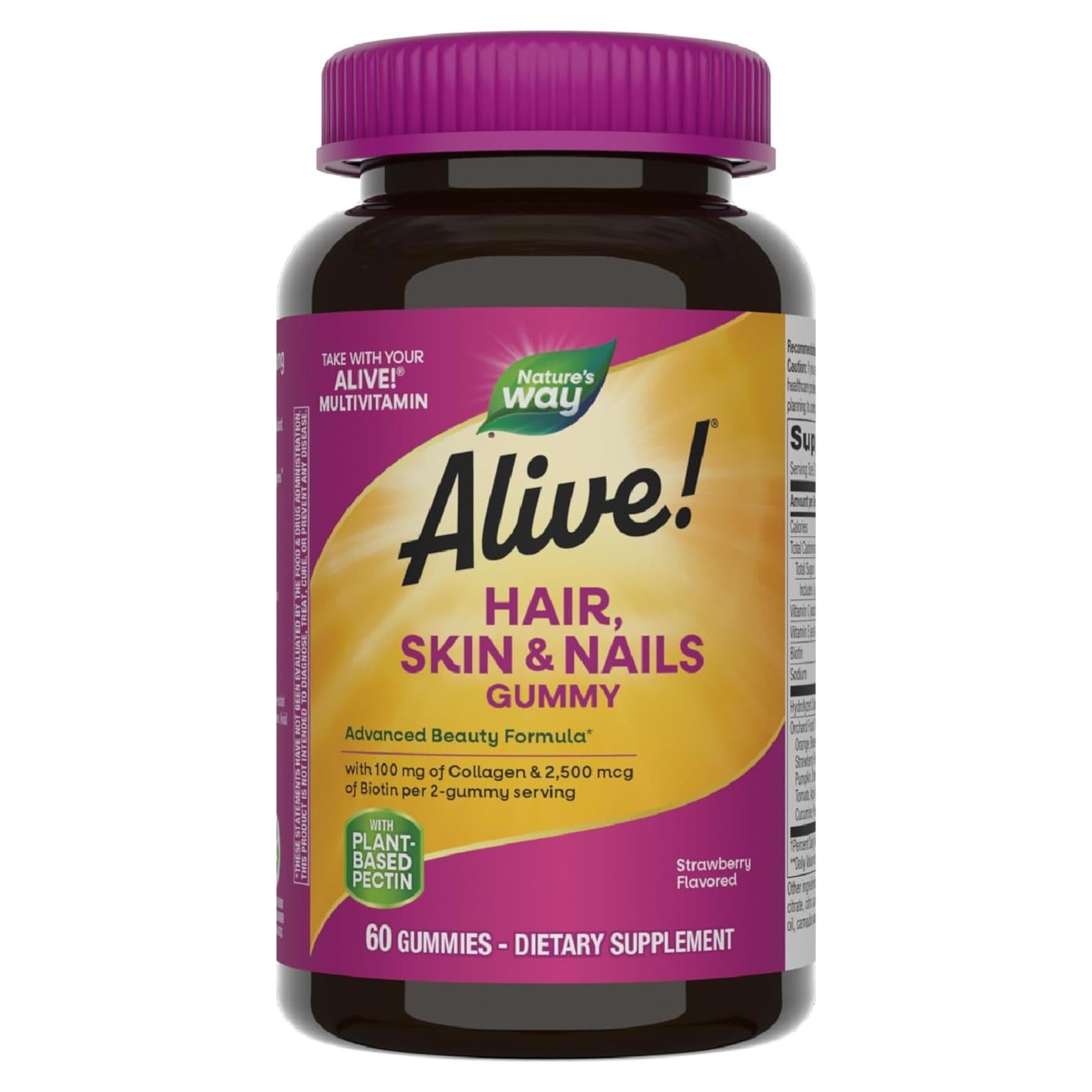 Gominolas Nature's Way Alive! Cabello Piel Uñas 60 Unidades
