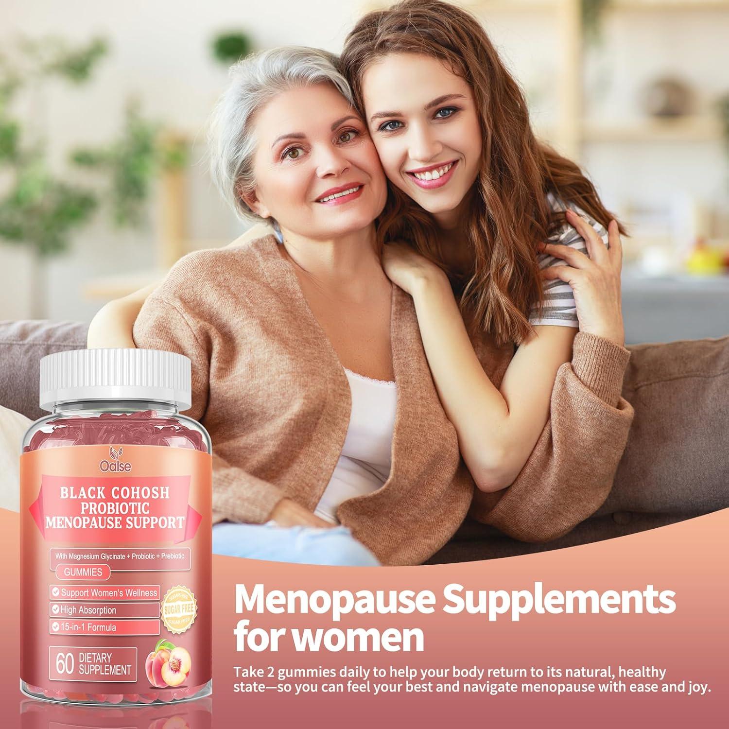 Gomitas Veganas OALSE Cohosh Negro 60 Unidades Alivio Menopausia