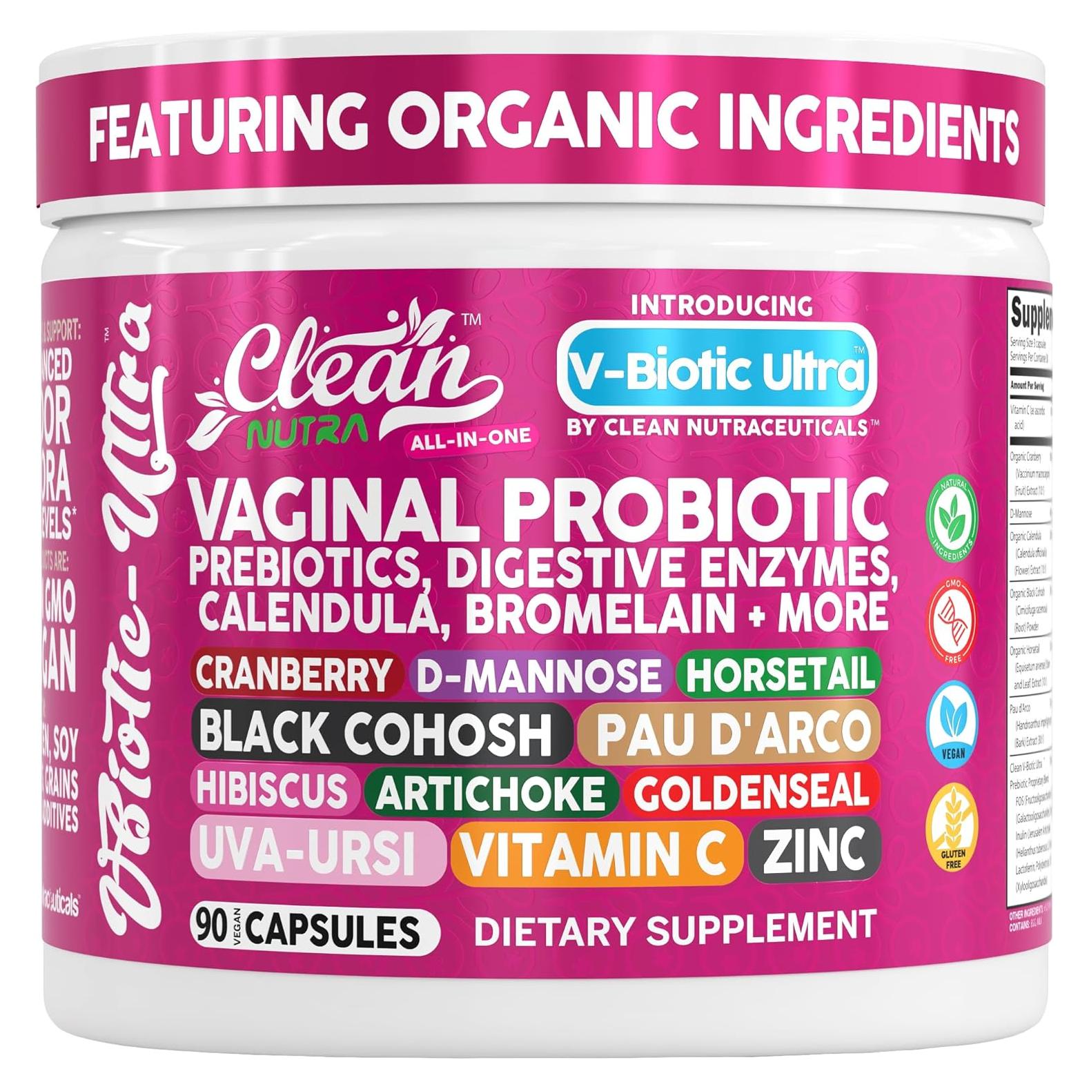 Probioticos Vaginales Clean Nutraceuticals 90 Cápsulas Veganas