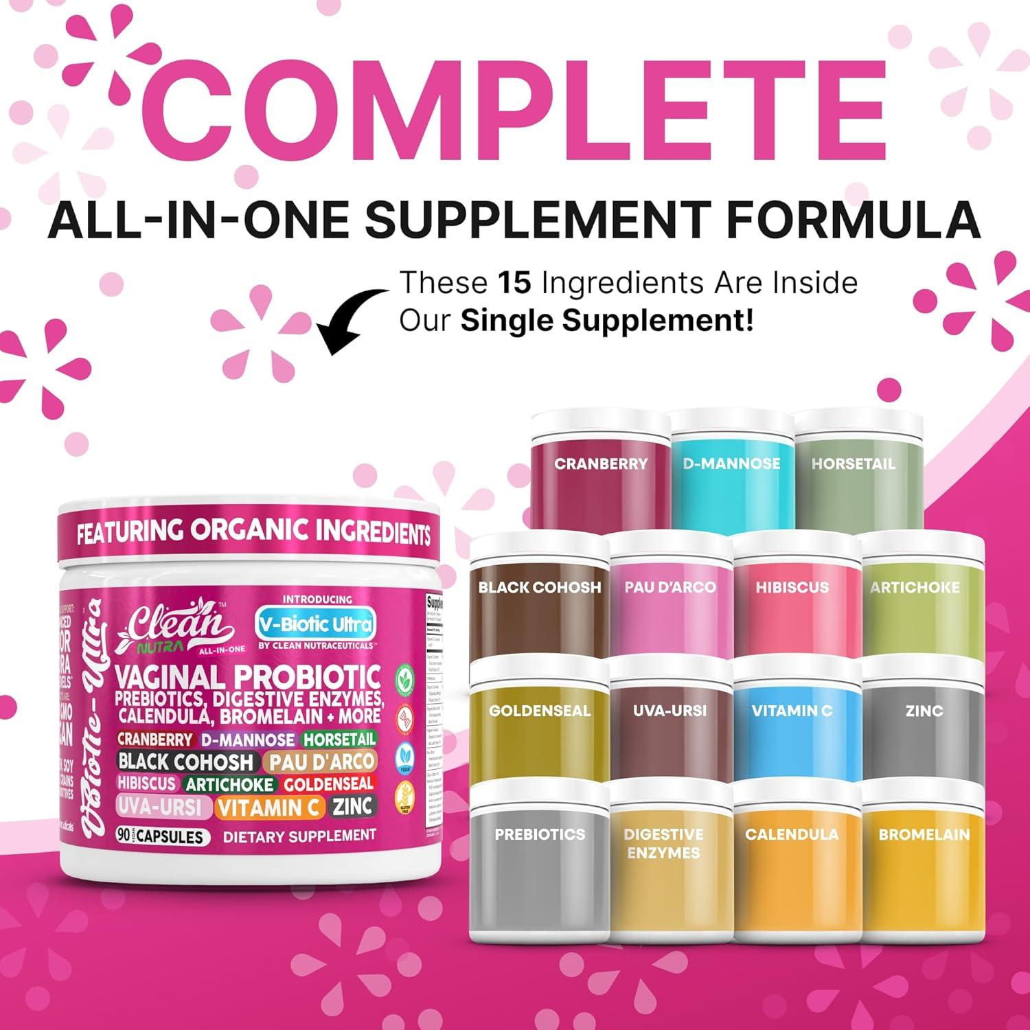 Probioticos Vaginales Clean Nutraceuticals 90 Cápsulas Veganas