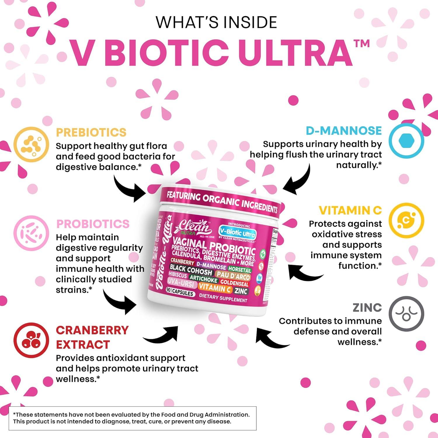 Probioticos Vaginales Clean Nutraceuticals 90 Cápsulas Veganas