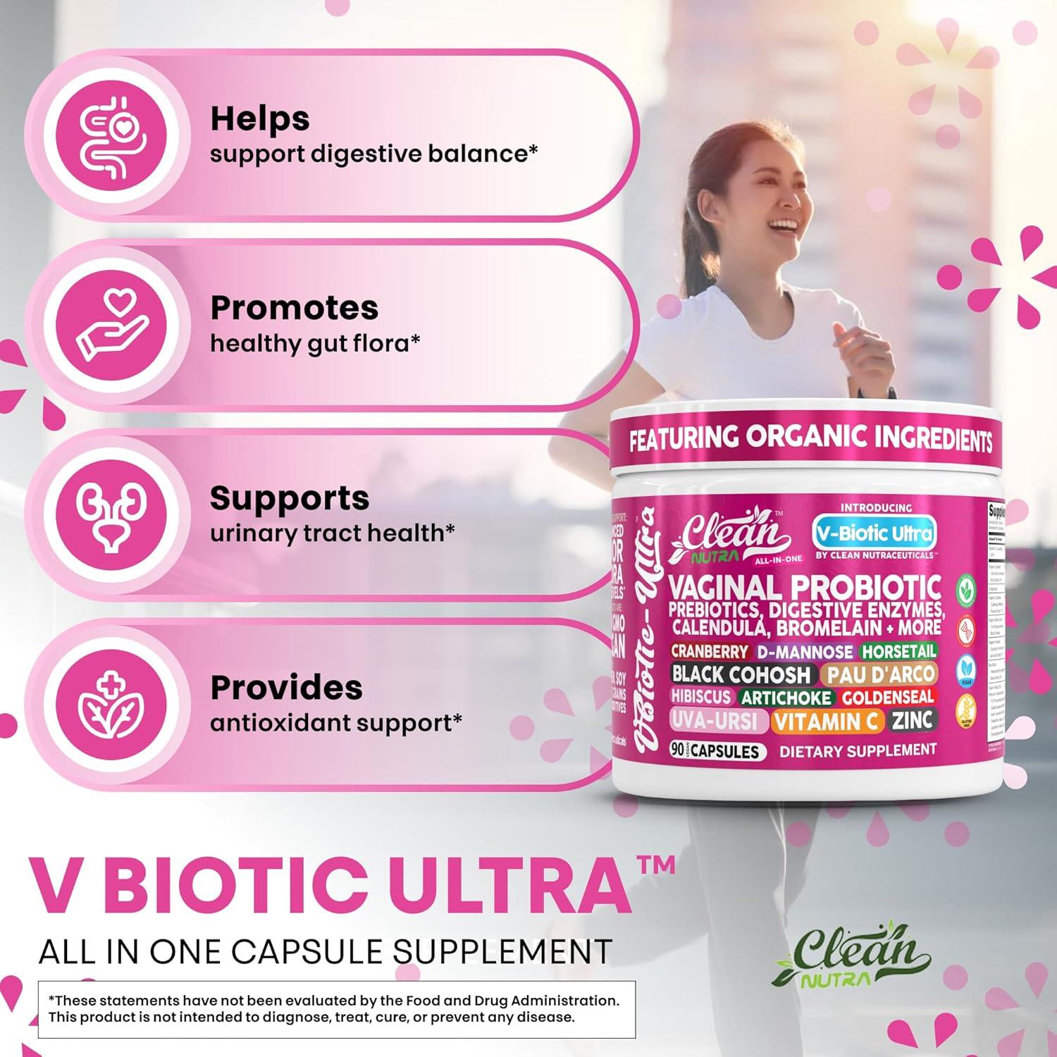 Probioticos Vaginales Clean Nutraceuticals 90 Cápsulas Veganas