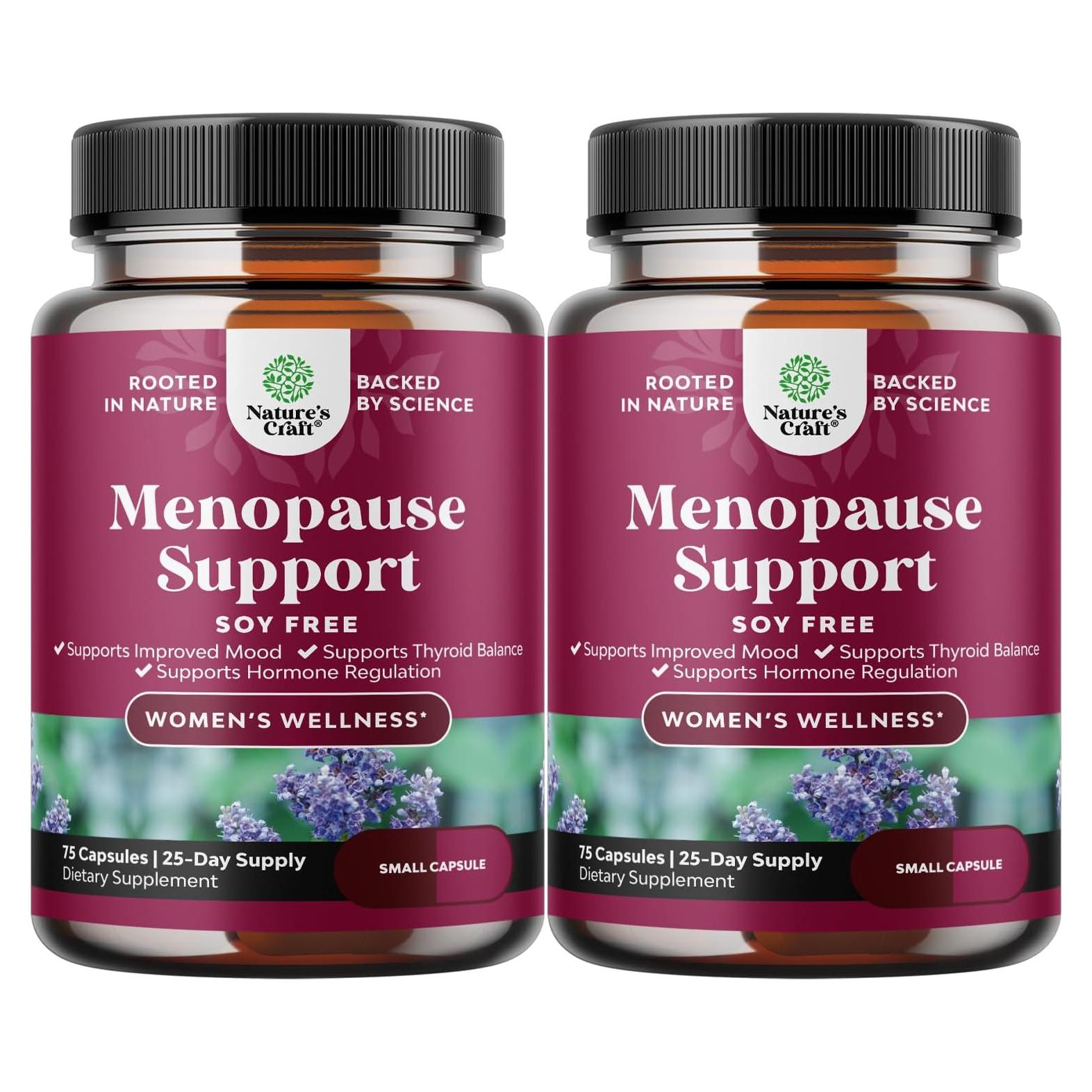 Suplemento Menopausia Natures Craft - Cohosh Negro y Vitex - 75 Cápsulas