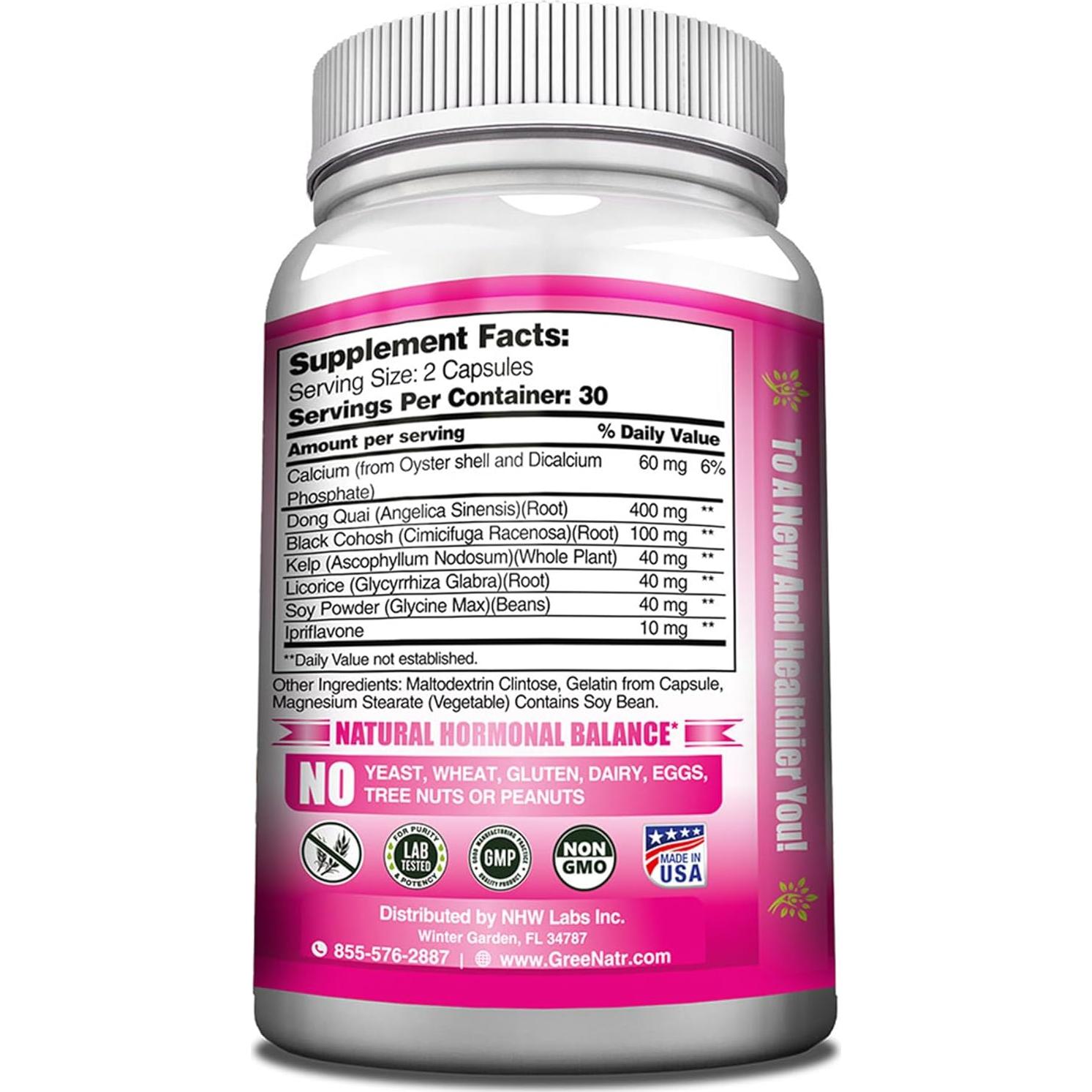 Suplemento Menopausia GreeNatr 3 Botellas - Alivio Sofocos y Hormonal