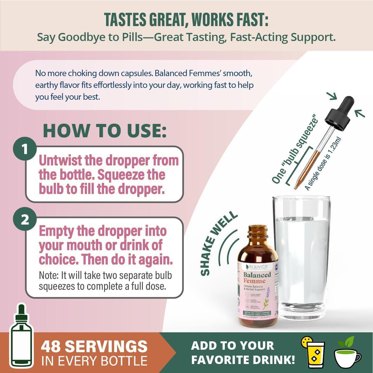 Suplemento Líquido Rejuvica Health Balanced Femme 132g