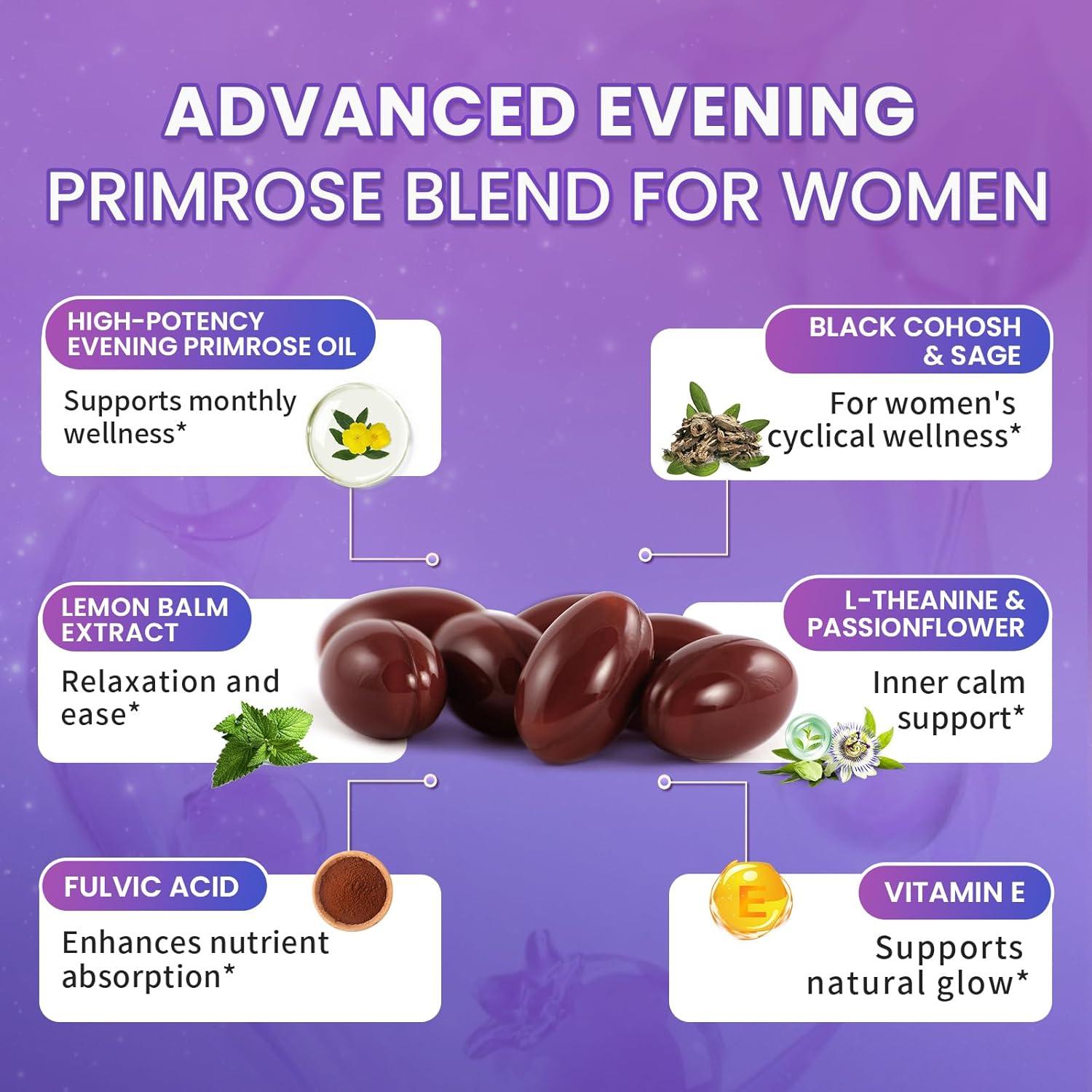 Aceite de Onagra Prensado en Frío Lukaree 90 Softgels 1000mg