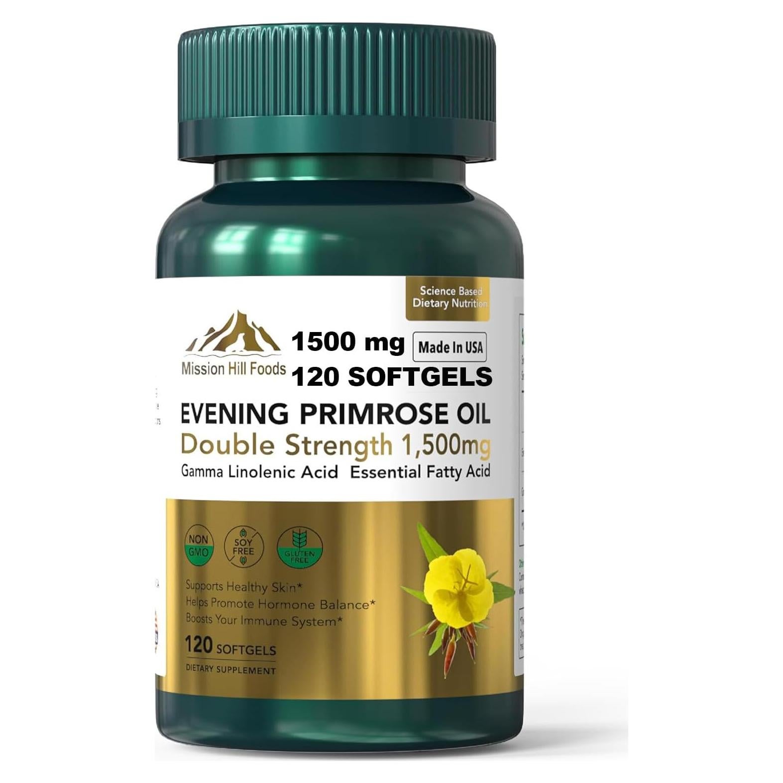 Aceite de Onagra 1500mg Mission Hill - 120 Gelatinas Blandas