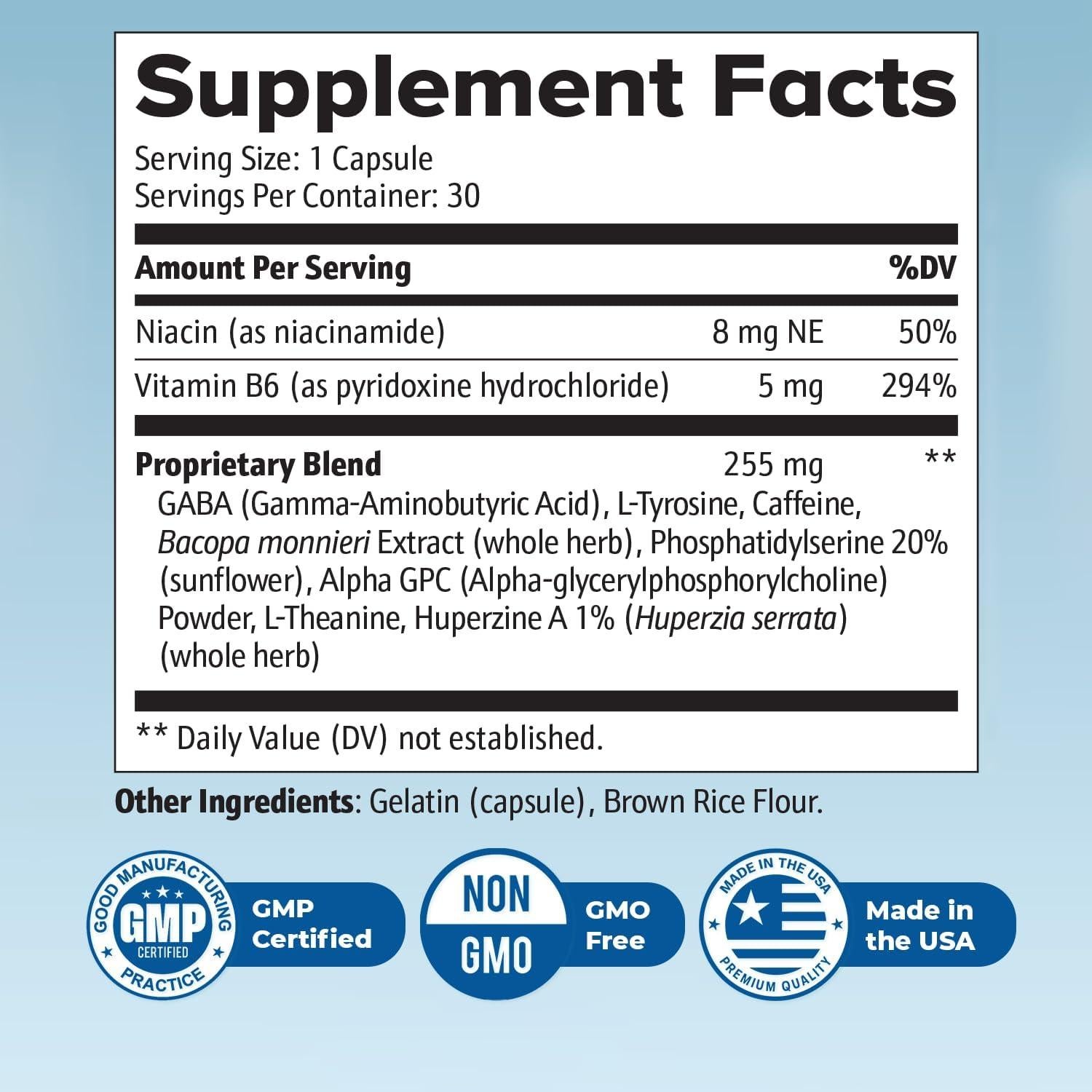 Suplemento Natural Neuro Sharp Nature's NutriWave - 30 Cápsulas