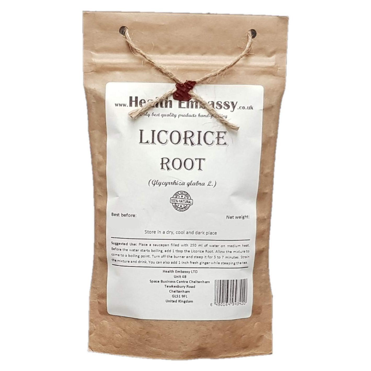 Té Herbal Raíz de Regaliz Health Embassy 50g - Natural y Libre de OGM