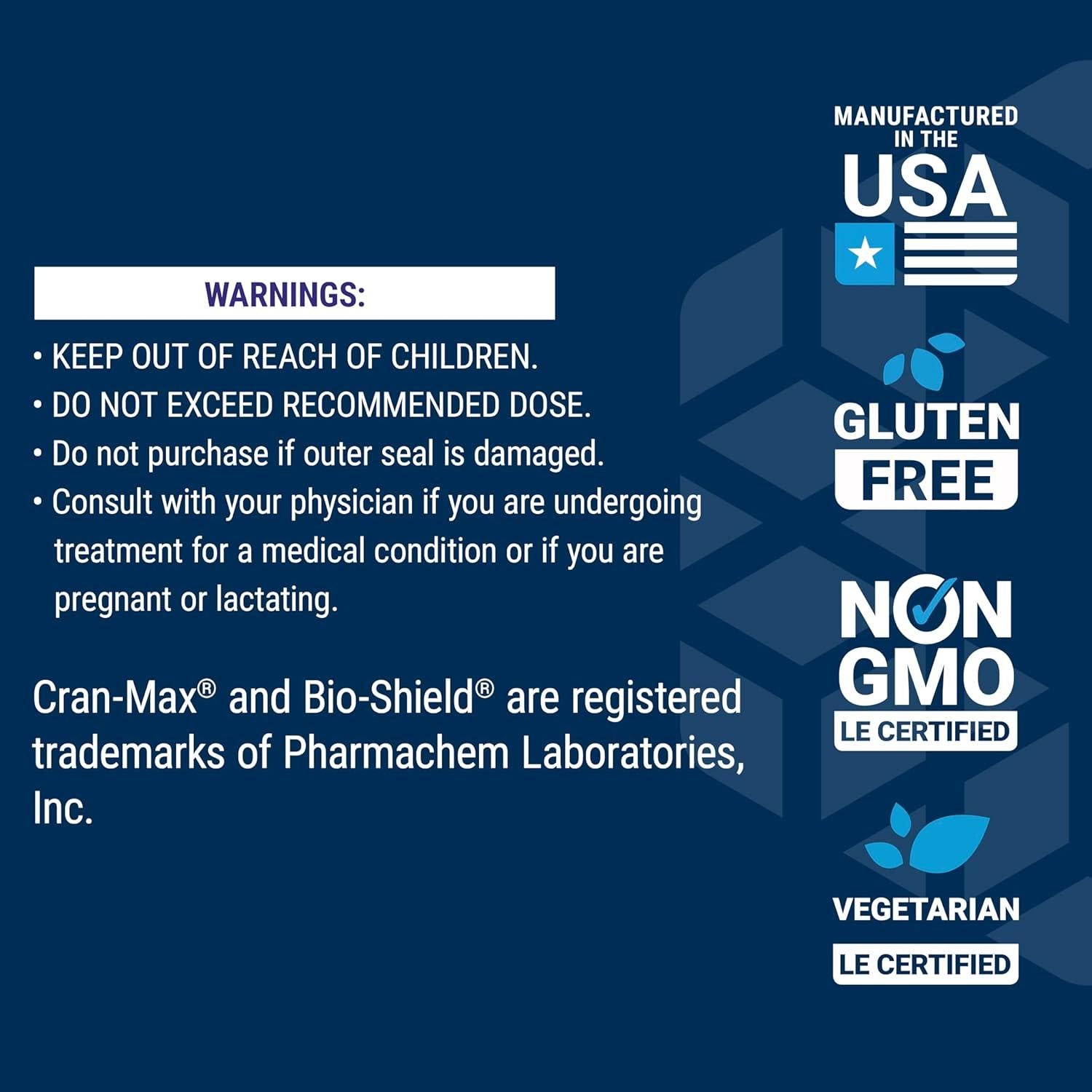 Cran-Max Life Extension 500 mg Arándano 60 Cápsulas Vegetariana