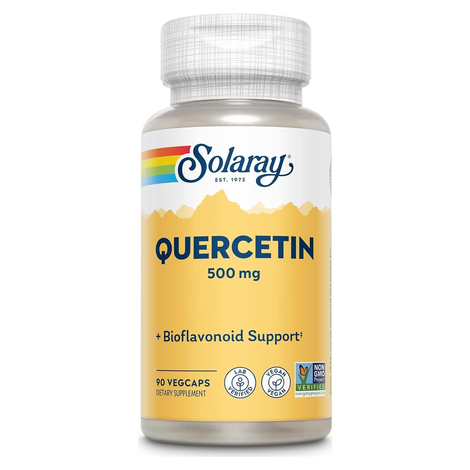 Quercetina 500 mg Solaray - 90 VegCaps Antioxidante Inmunidad