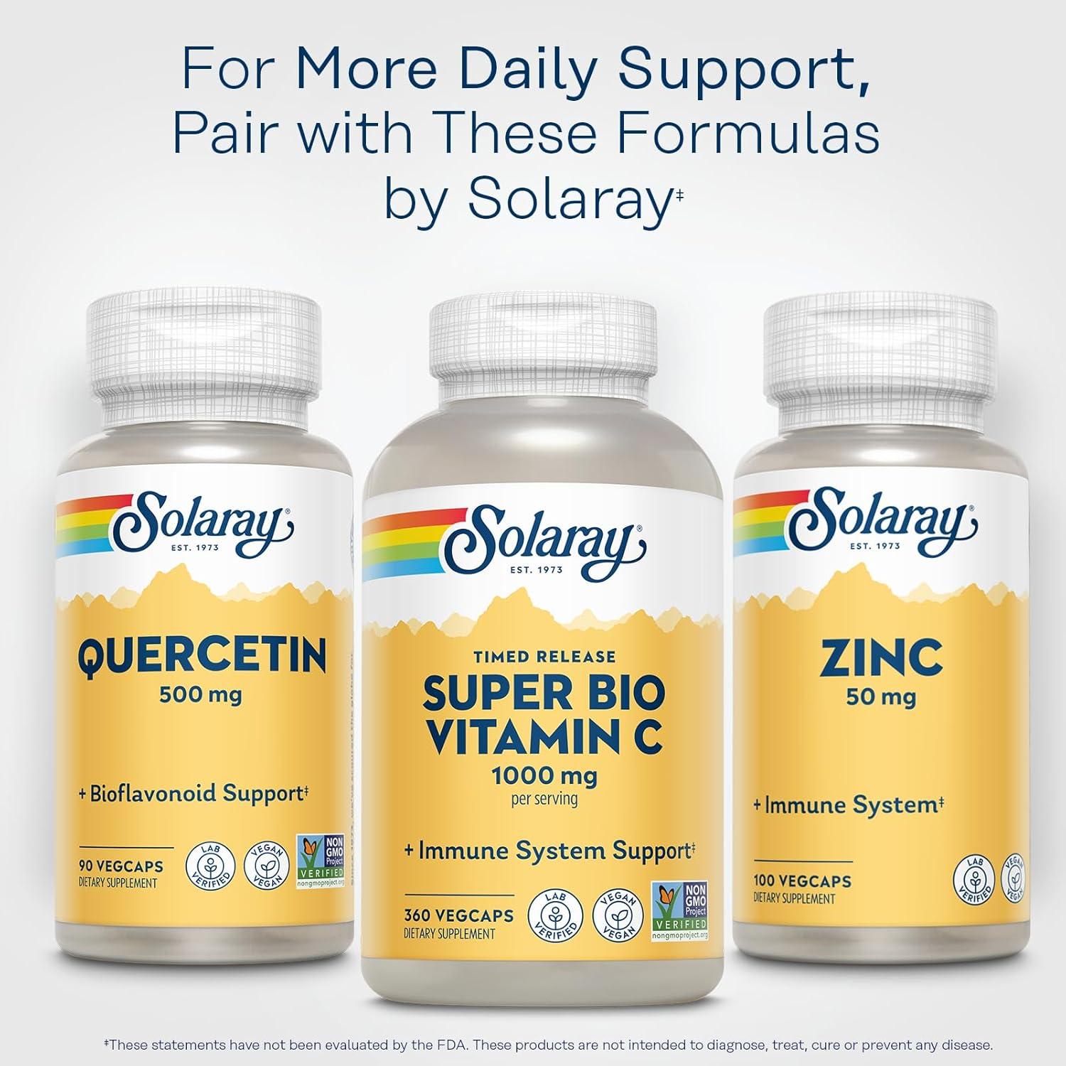 Quercetina 500 mg Solaray - 90 VegCaps Antioxidante Inmunidad