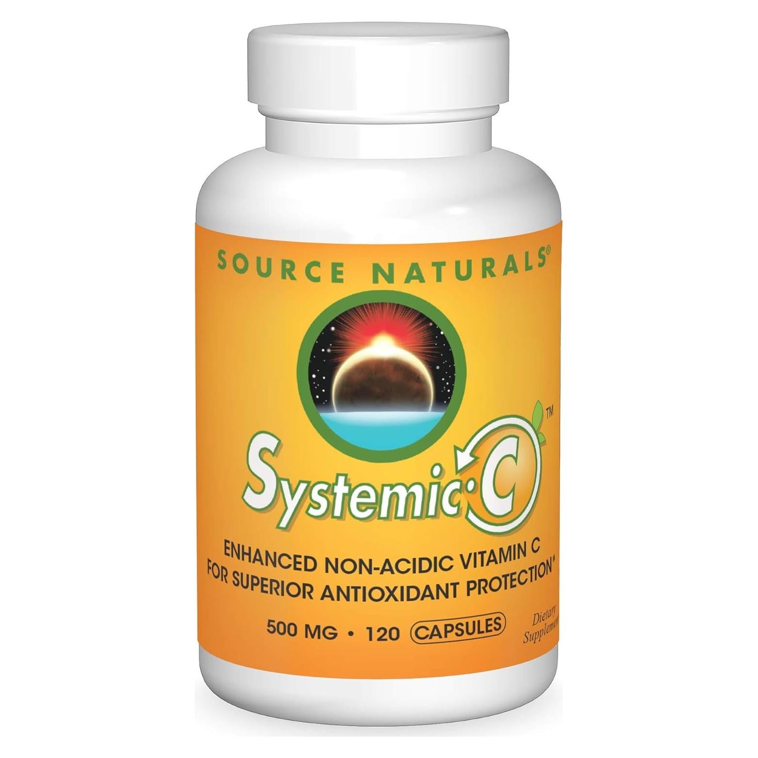 C Sistémico Source Naturals 500mg - 120 Cápsulas Antioxidantes
