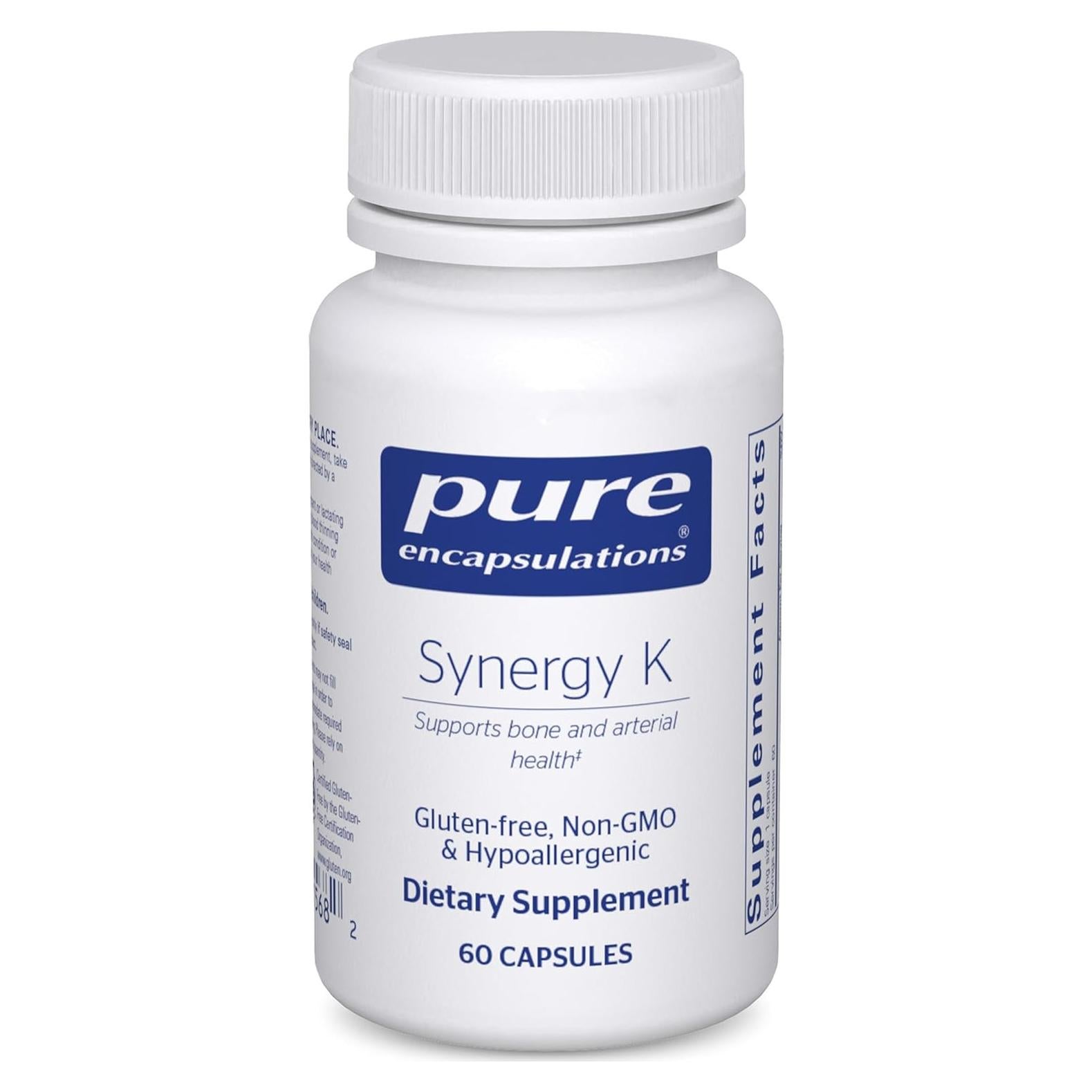 Suplemento Óseo Pure Encapsulations Sinergia K - 60 Cápsulas