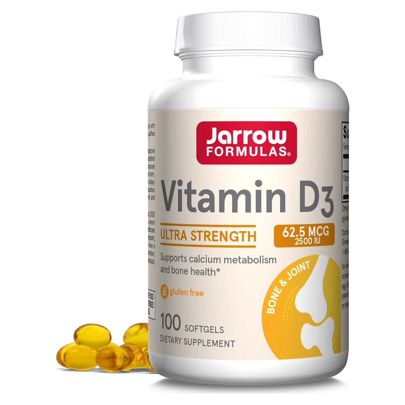 Vitamina D3 Jarrow Formulas 62.5 mcg 100 Gelatinas Blandas