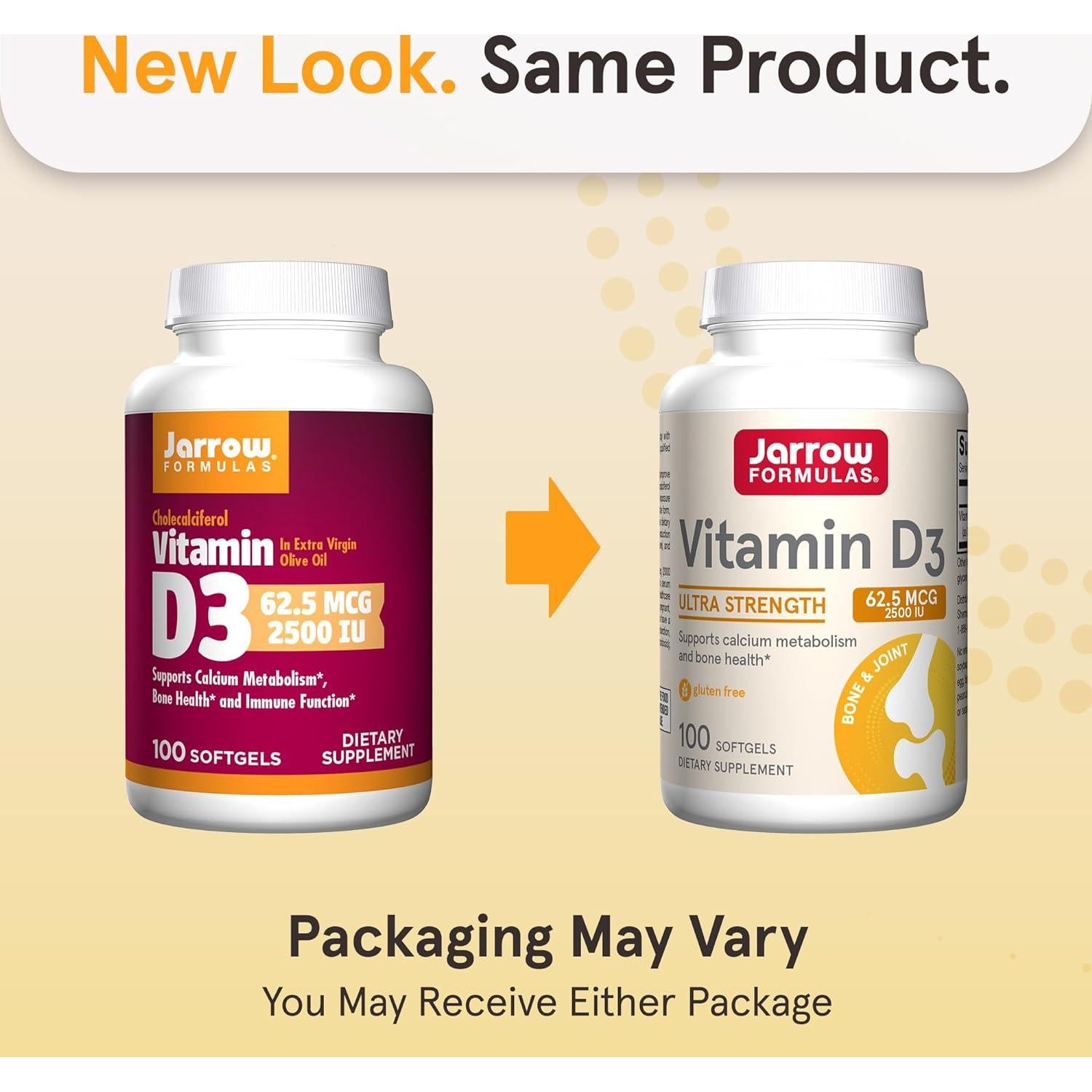 Vitamina D3 Jarrow Formulas 62.5 mcg 100 Gelatinas Blandas