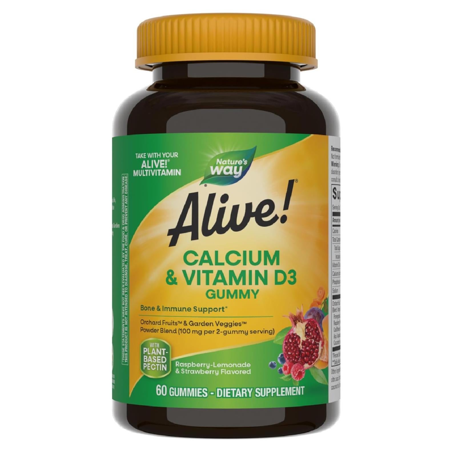 Gominolas de Calcio y D3 Nature's Way 60 Unidades Sabor Fresa