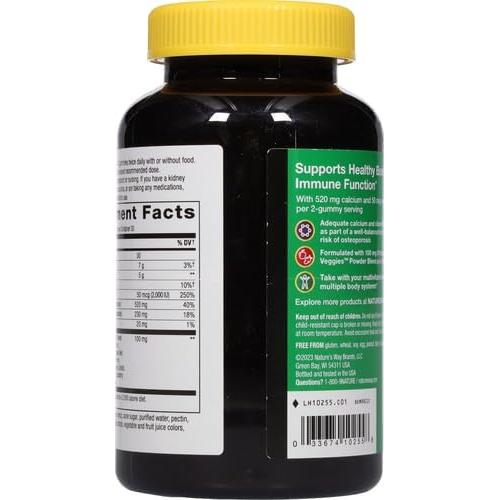 Gominolas de Calcio y D3 Nature's Way 60 Unidades Sabor Fresa