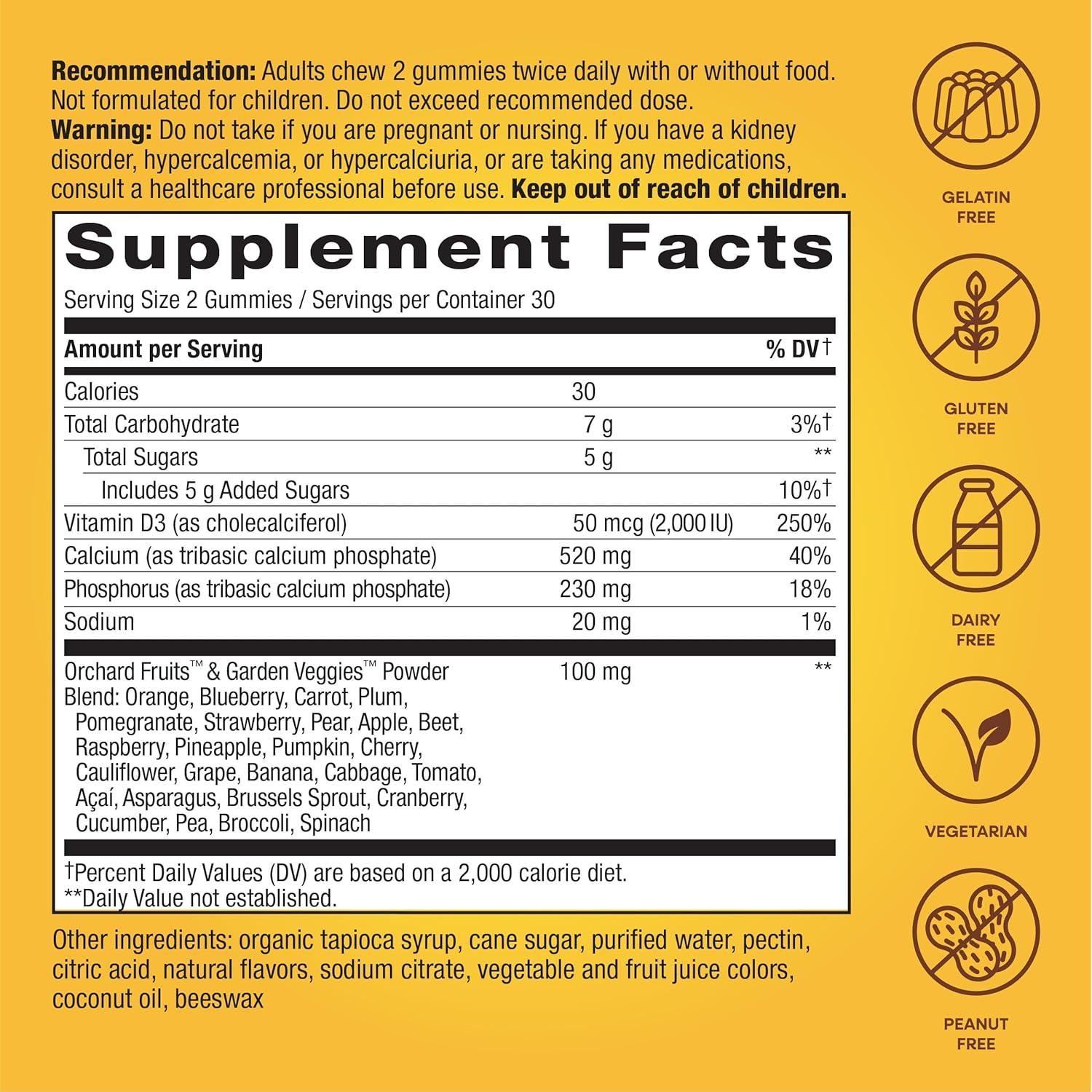 Gominolas de Calcio y D3 Nature's Way 60 Unidades Sabor Fresa