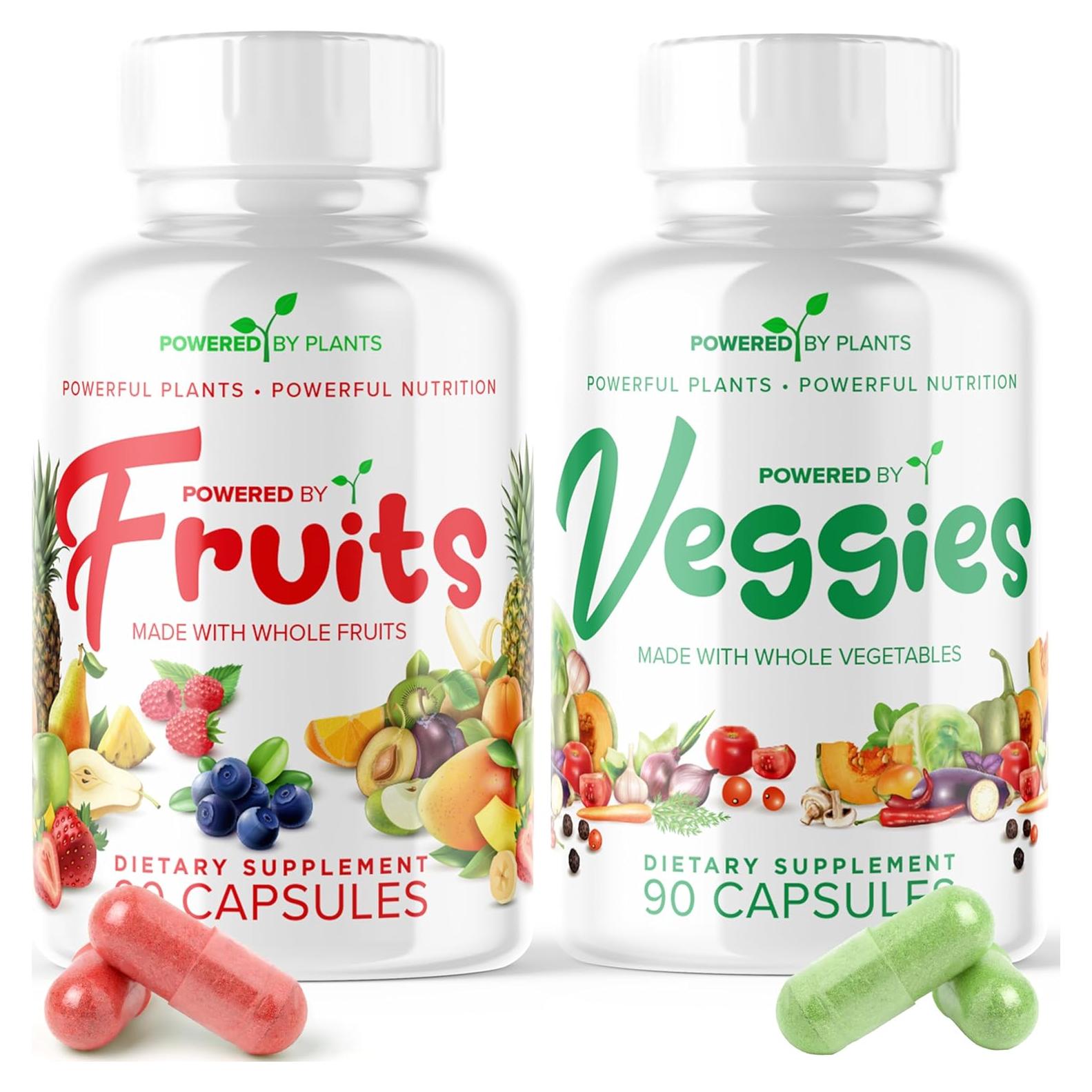 Suplemento de Frutas y Verduras Potenciado por Plantas - 180 Cápsulas