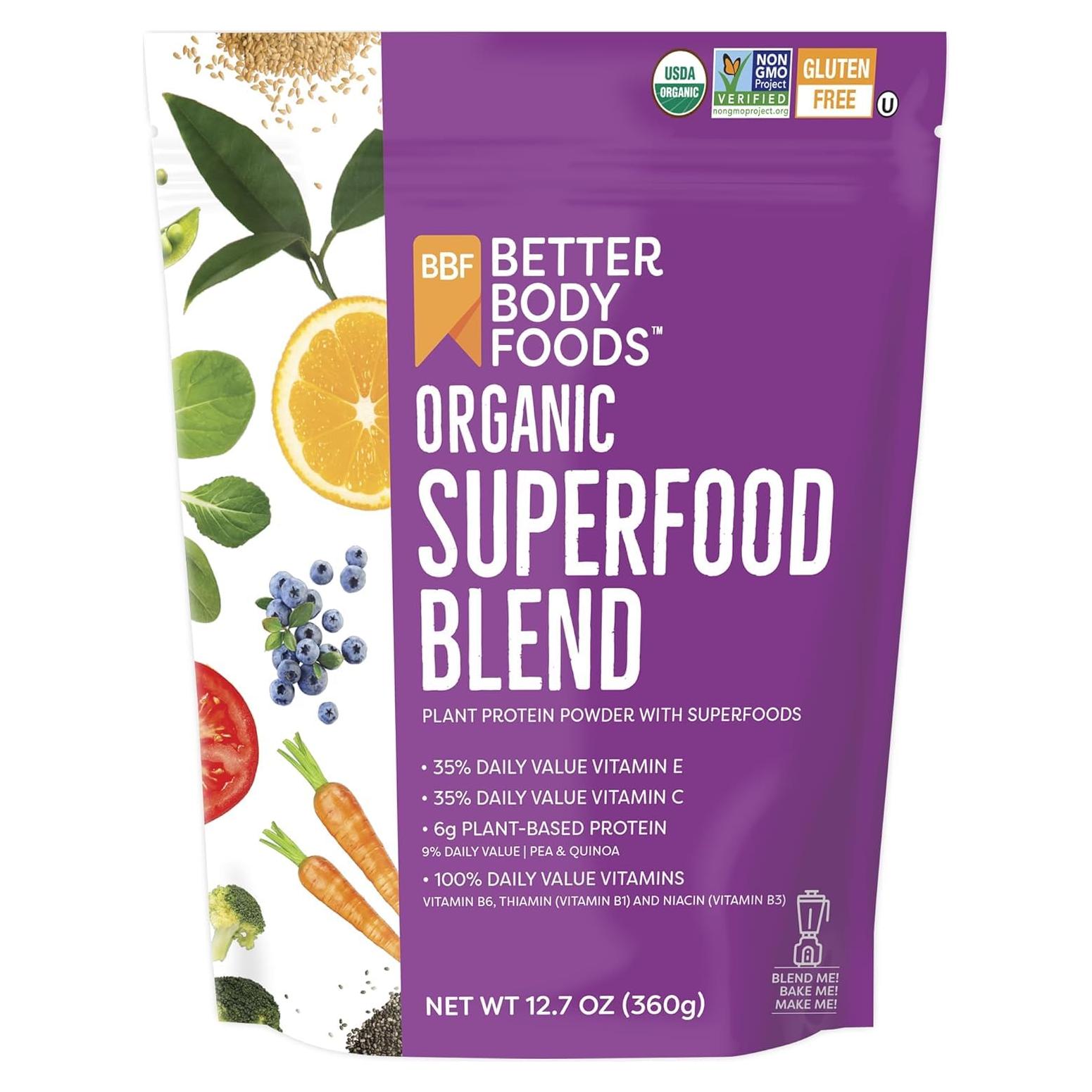 Polvo de Superalimento Orgánico MejorCuerpo 360 g - 16 Superalimentos