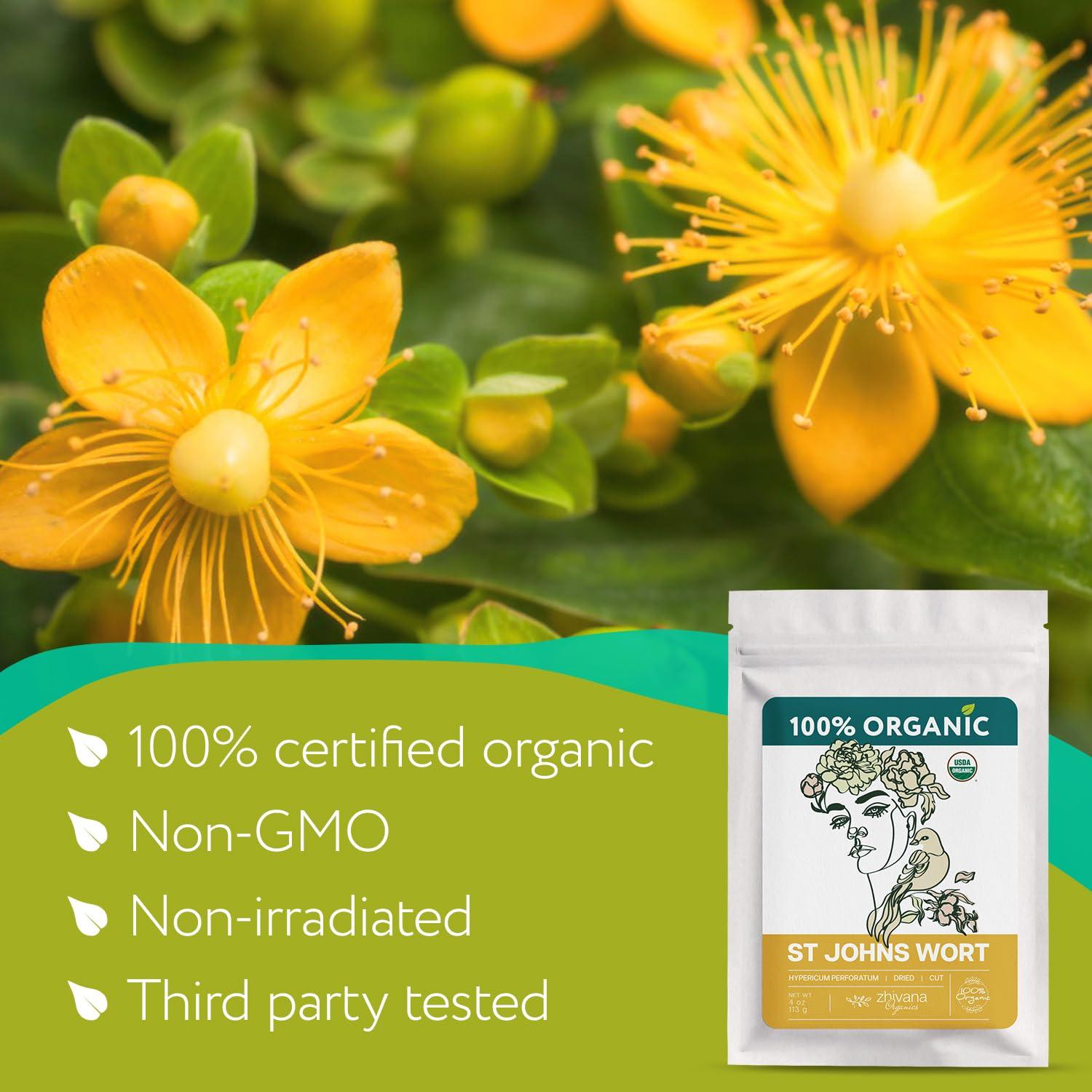 Té de Hierba de San Juan Orgánico Zhivana 113.4 g - 100% Puro