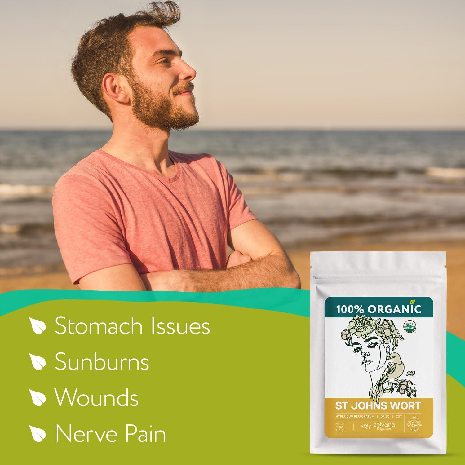 Té de Hierba de San Juan Orgánico Zhivana 113.4 g - 100% Puro