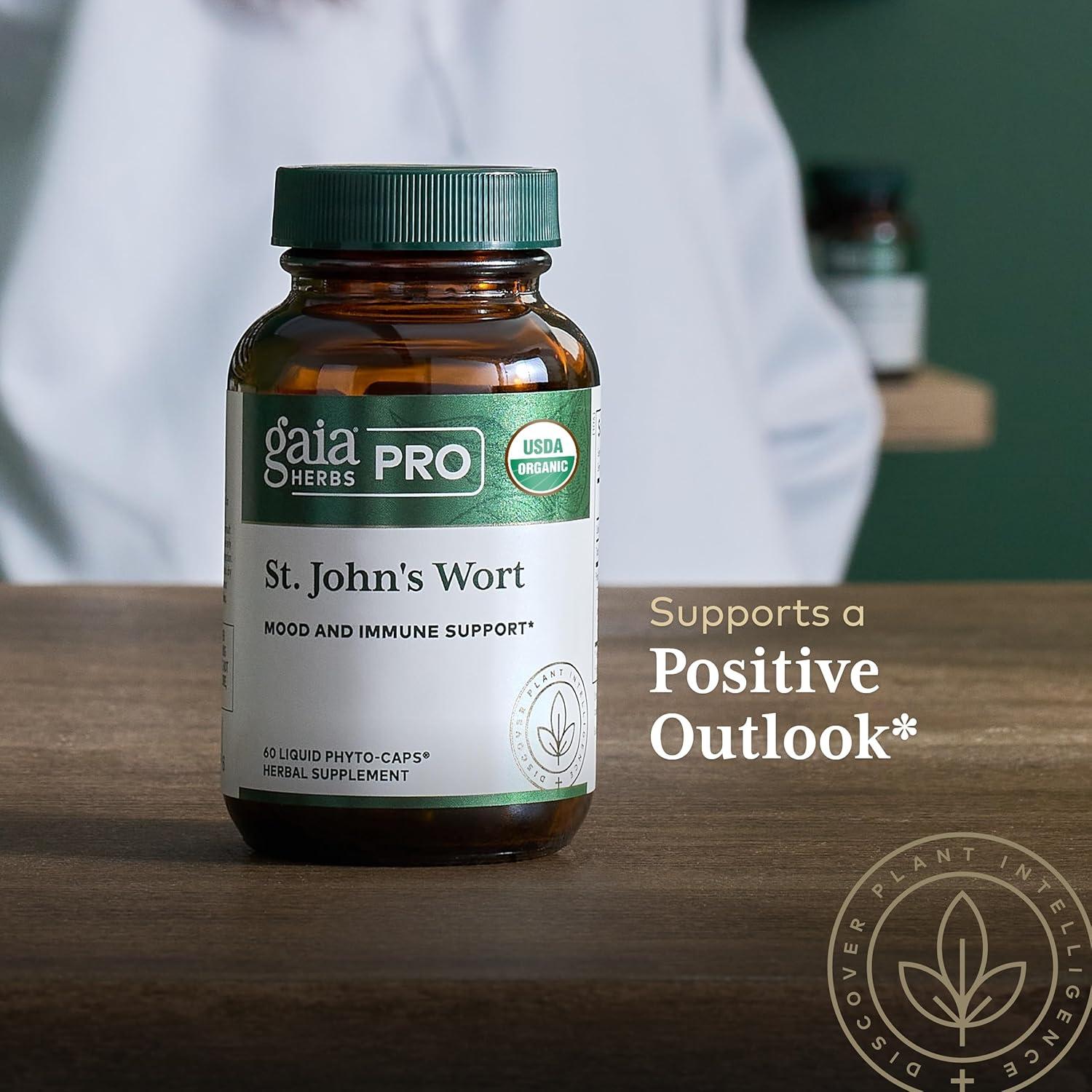 Suplemento Herbal Gaia Herbs Pro - Hierba de San Juan 60 Cápsulas