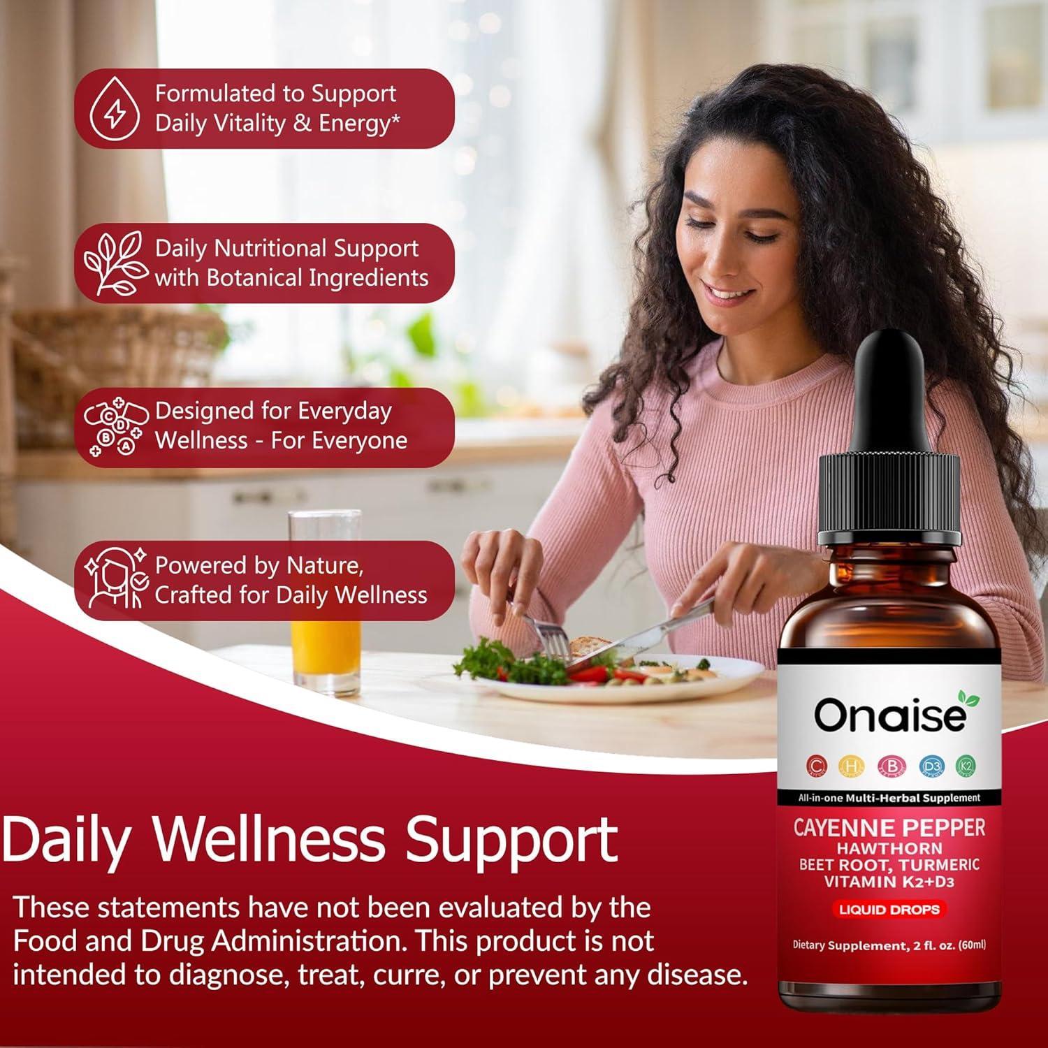 Gotas de Pimienta de Cayena ONAISE 60ml - Suplemento Natural