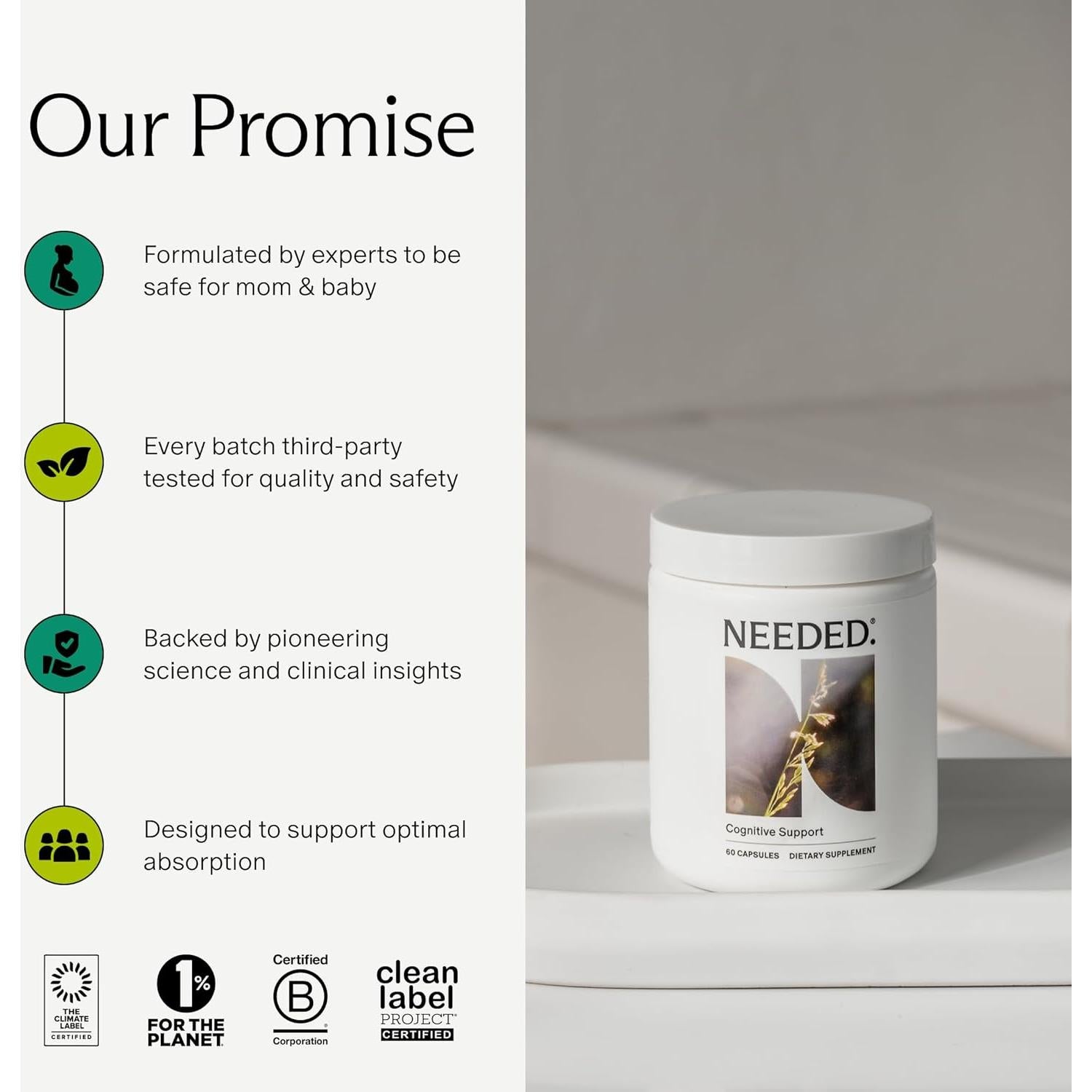 Suplemento Cognitivo Necesitado con Ashwagandha y Hongos 30 Días