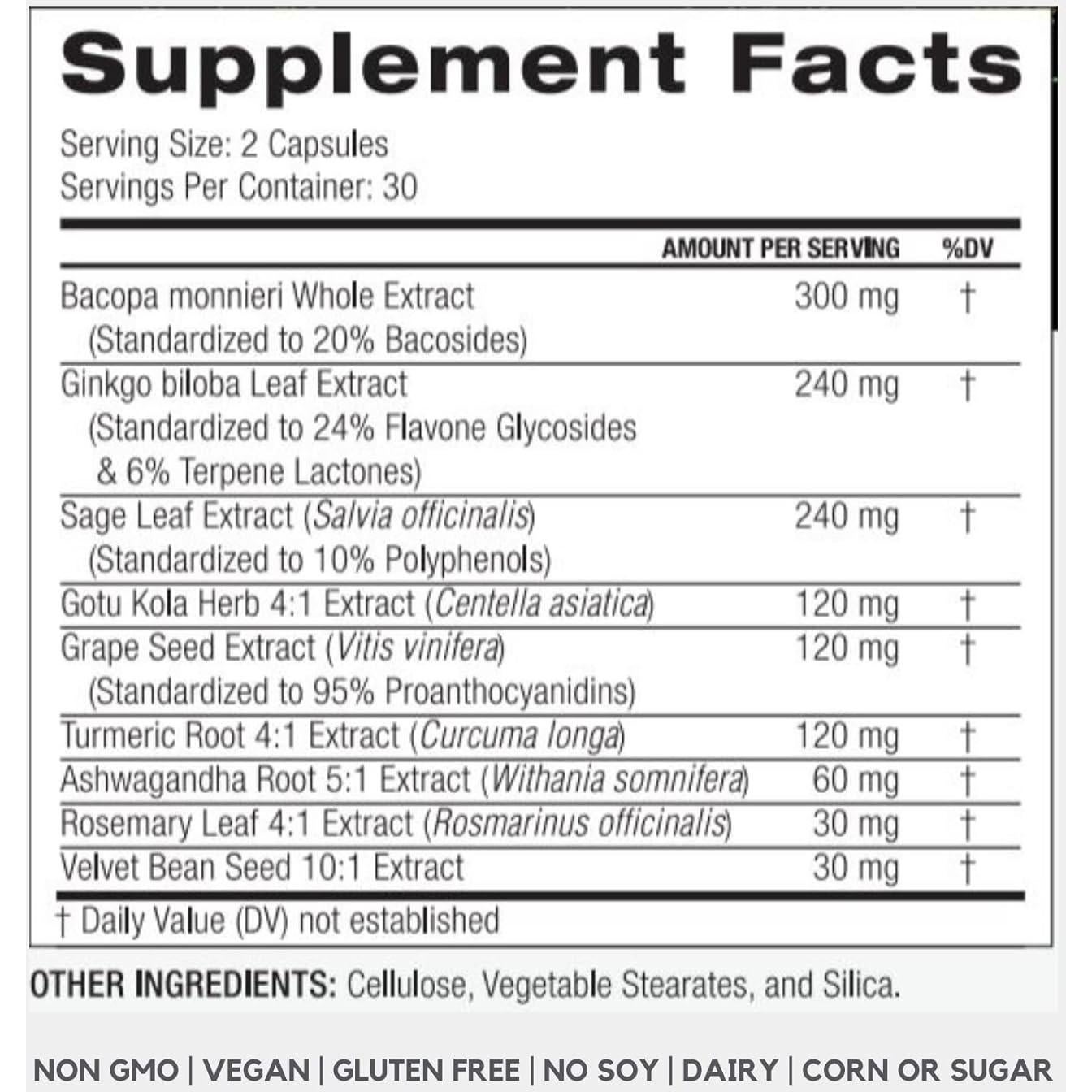 Suplemento Nootrópico PALO FOCUS 60 Cápsulas - Memoria y Concentración
