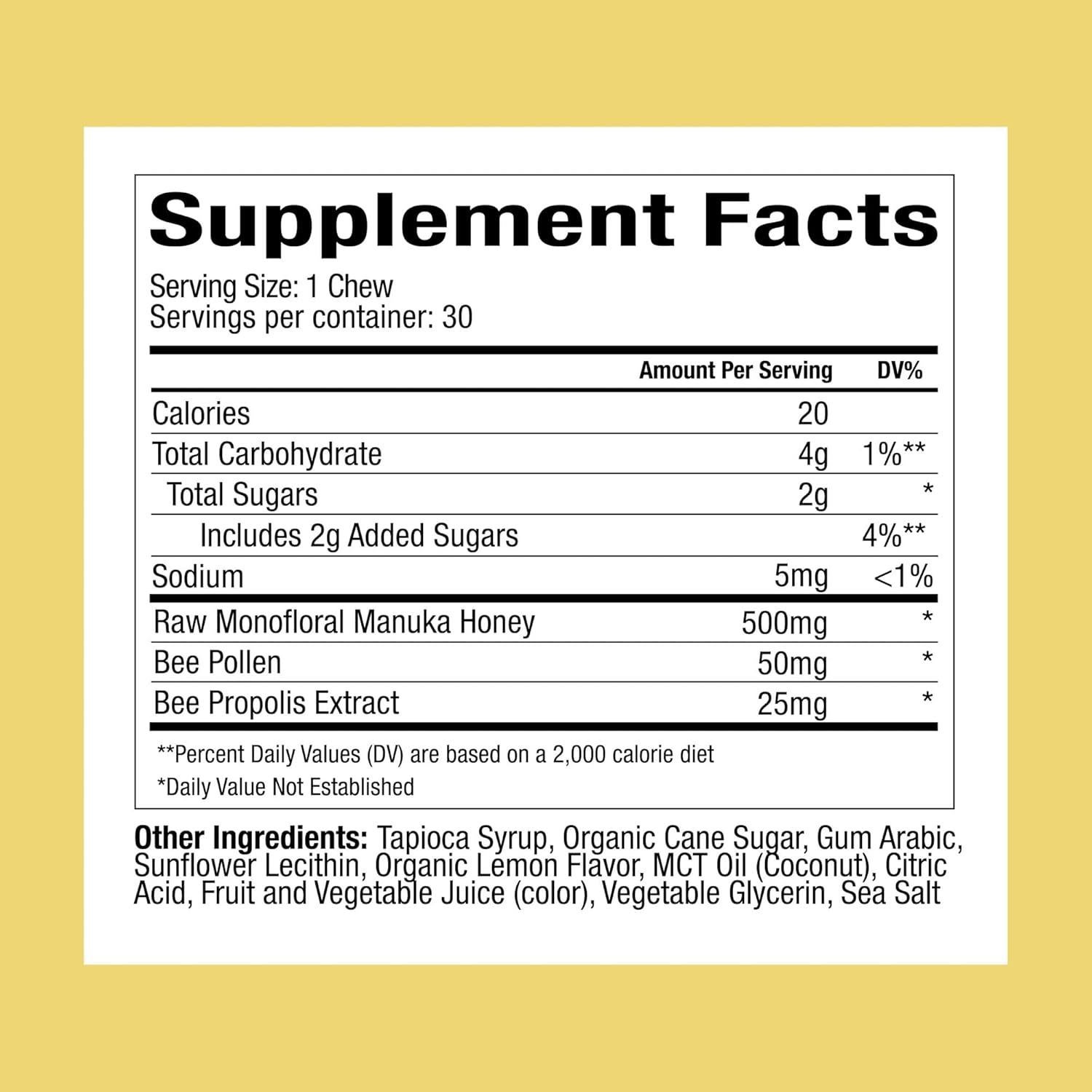 Masticables Superfood Plant People Miel de Manuka 30 Unidades