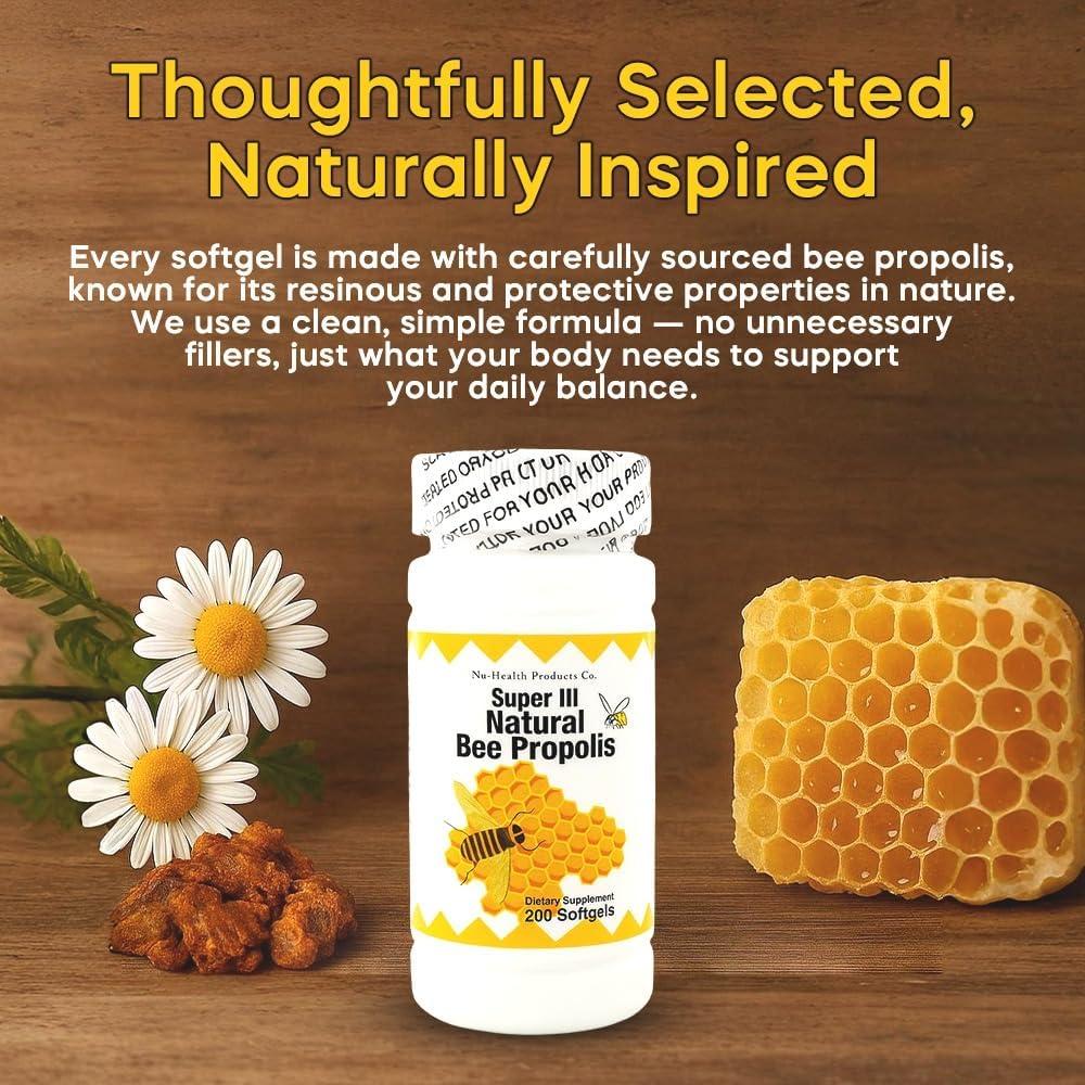 Suplemento Inmunológico Nu-Health Propóleos Naturales 200 Softgels