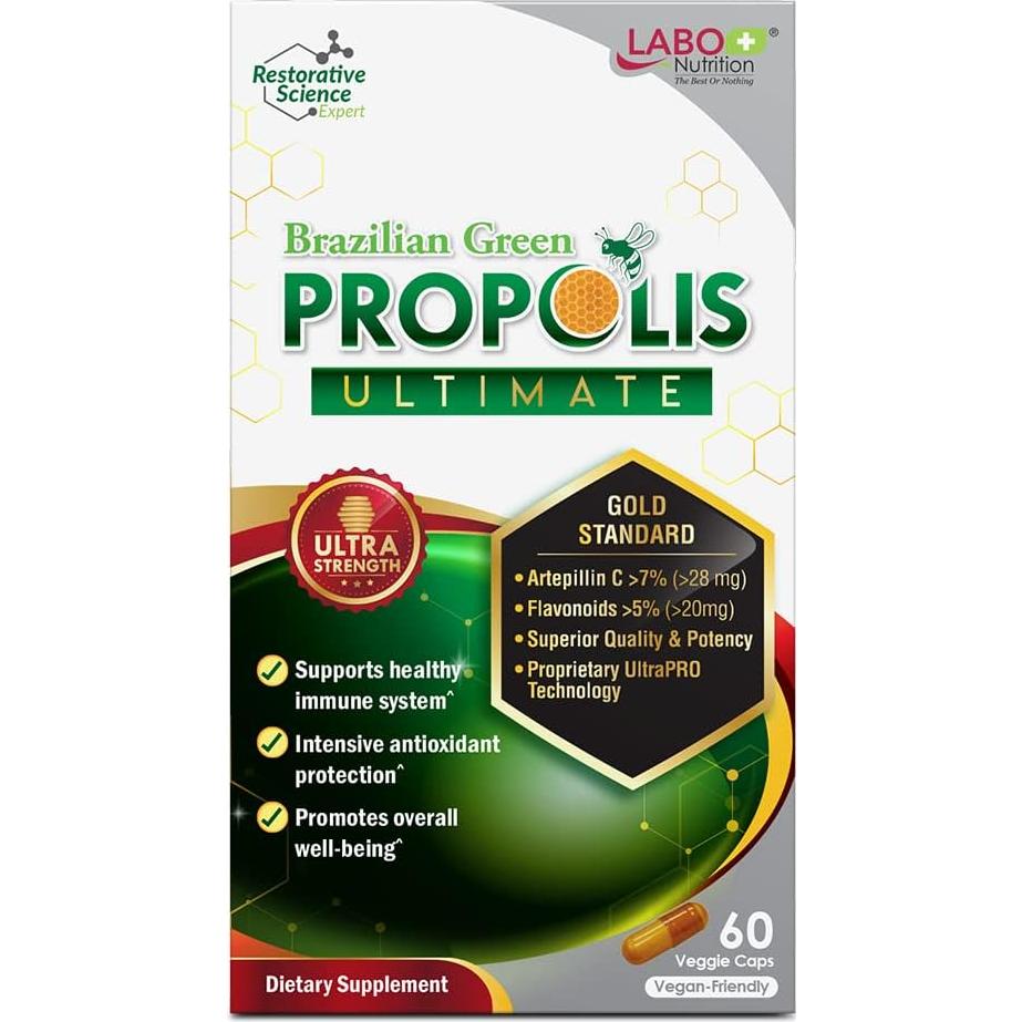 LABO Nutrition Propolis Verde Brasileño 60 Cápsulas Veganas