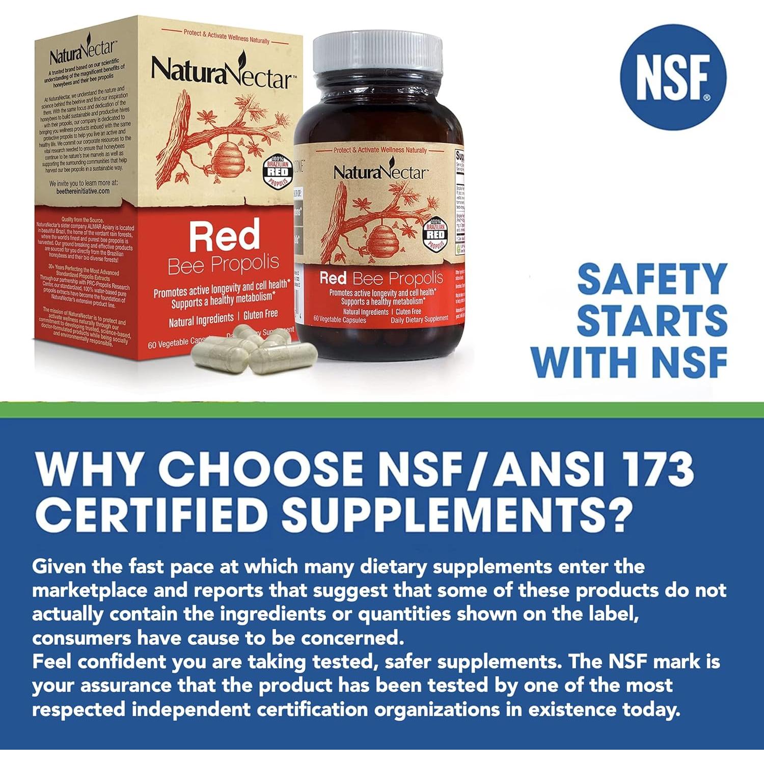 Propolis Natural Verde y Rojo NaturaNectar - 60 Cápsulas