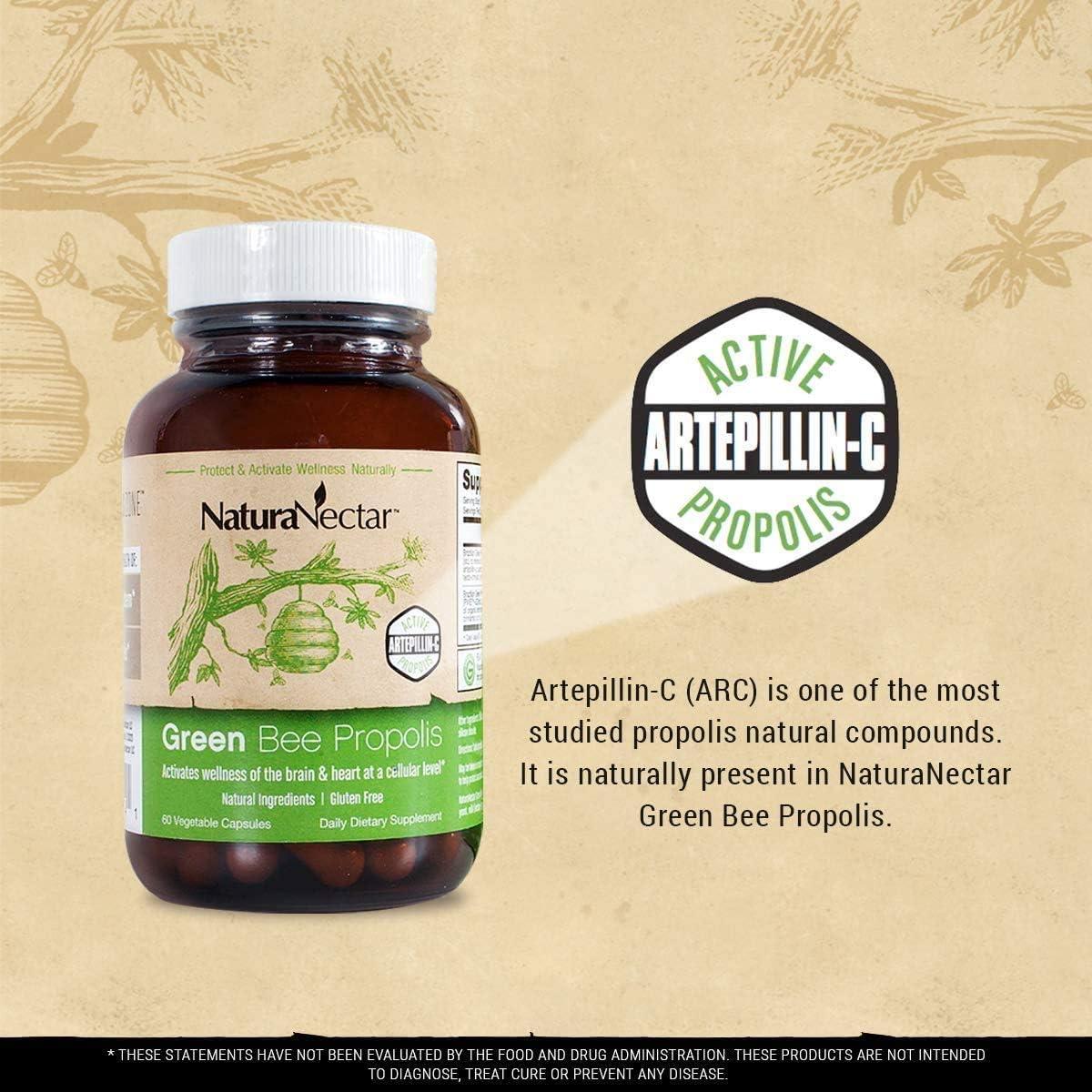 Propolis Natural Verde y Rojo NaturaNectar - 60 Cápsulas