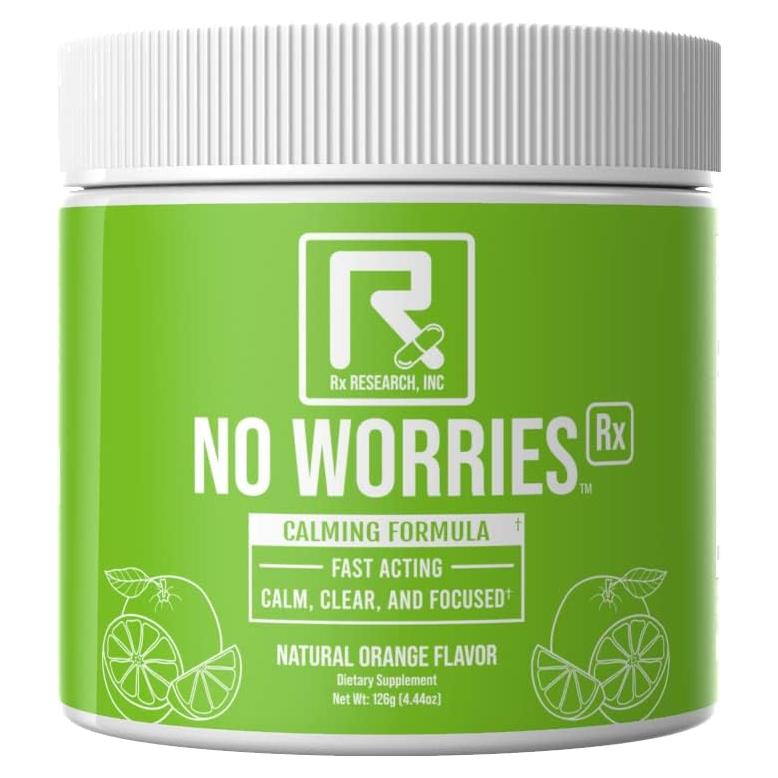 Suplemento Calmante No Worries Rx - GABA, L-Teanina, 140g