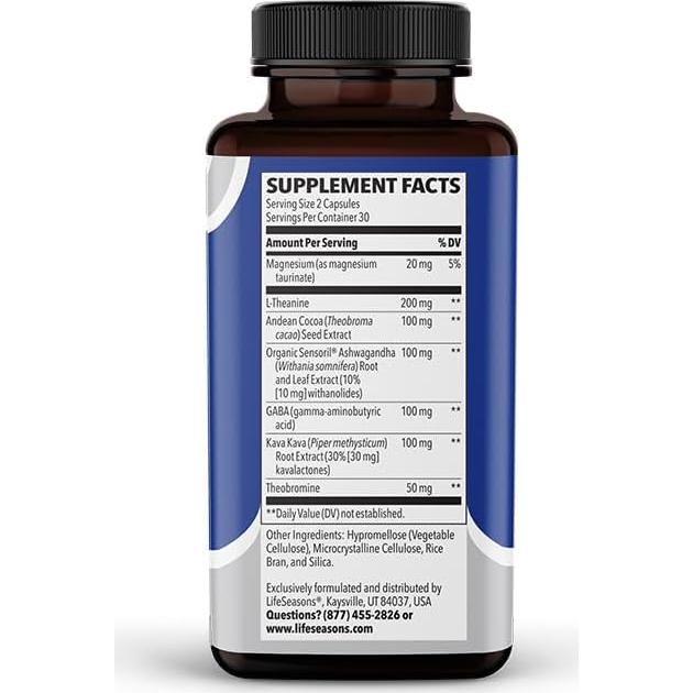 Suplemento Anxie-T LifeSeasons 120 cápsulas - Alivio estrés y sueño