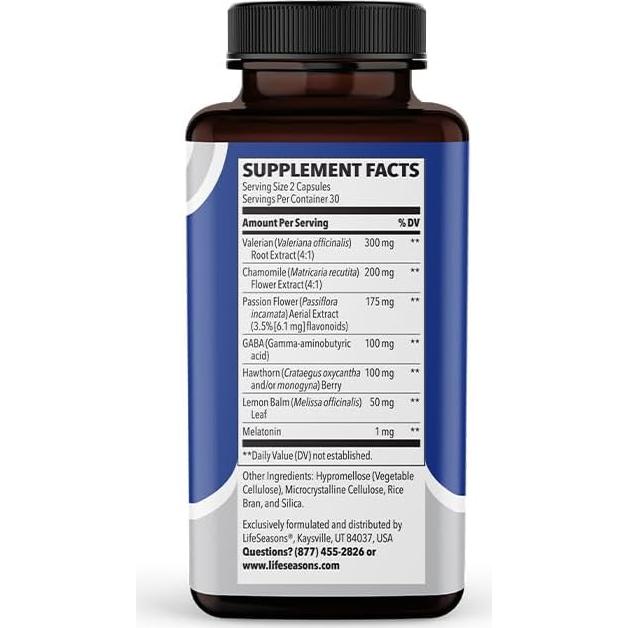 Suplemento Anxie-T LifeSeasons 120 cápsulas - Alivio estrés y sueño