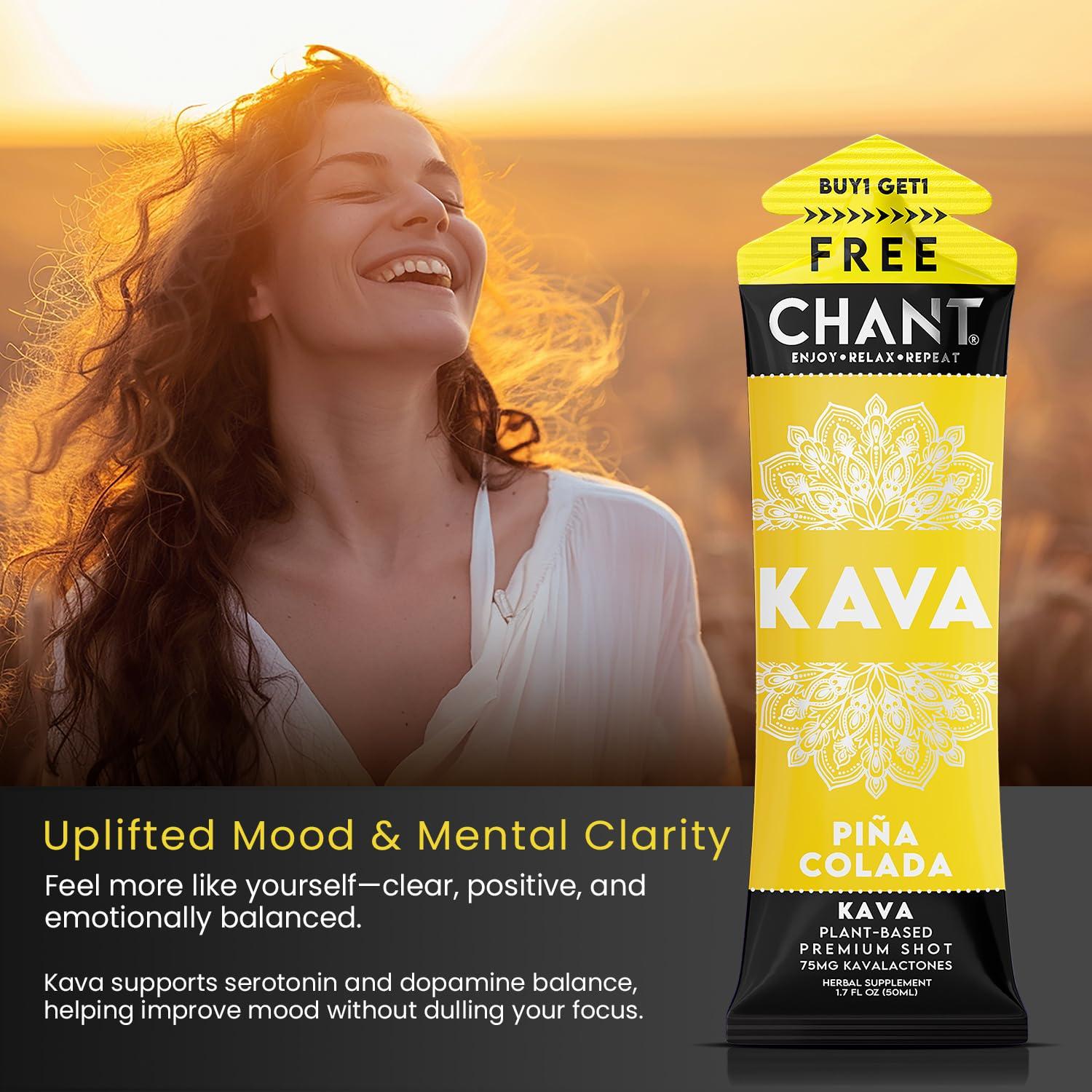Chant Kava Shots 6x50.3 mL - Bebida Herbal Piña Colada