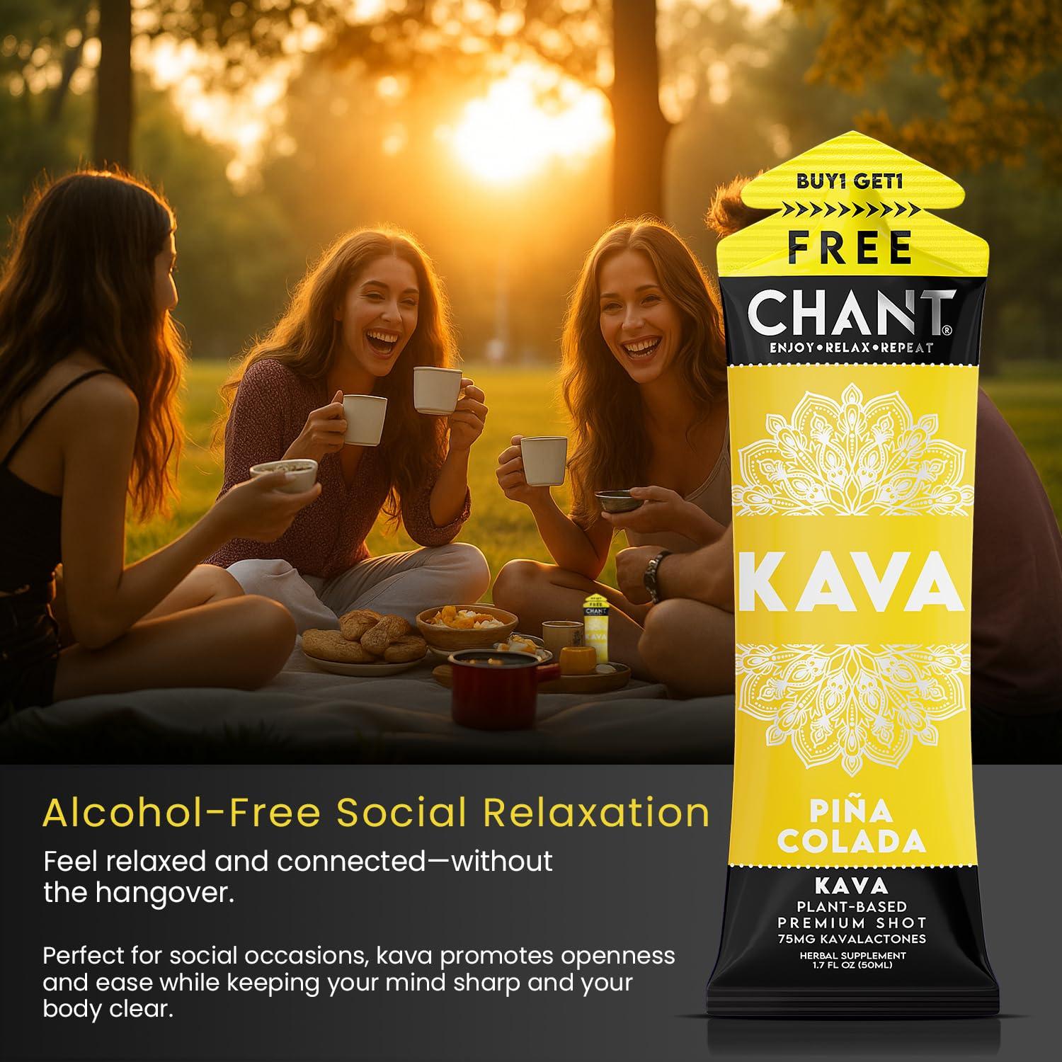 Chant Kava Shots 6x50.3 mL - Bebida Herbal Piña Colada