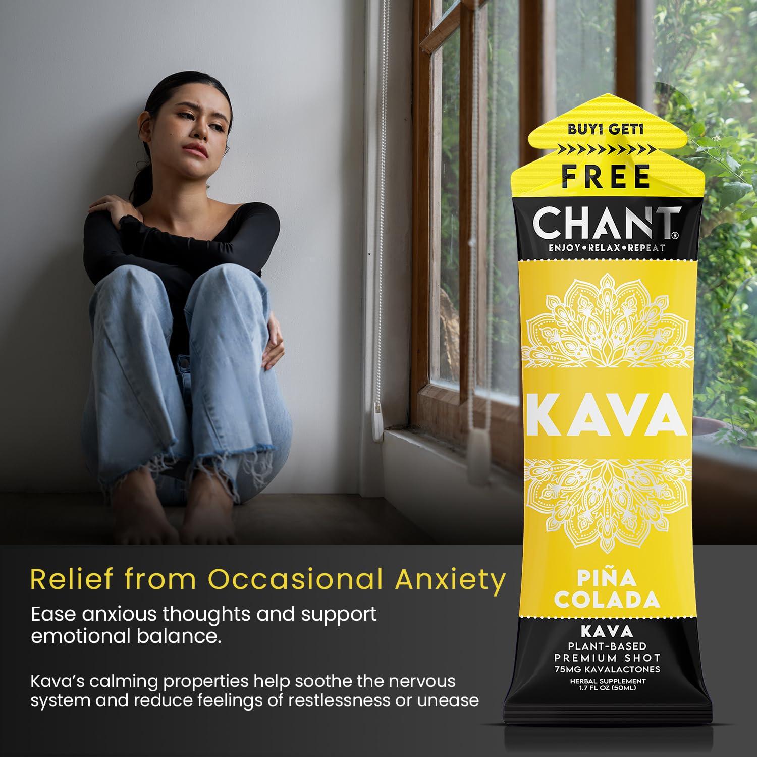 Chant Kava Shots 6x50.3 mL - Bebida Herbal Piña Colada