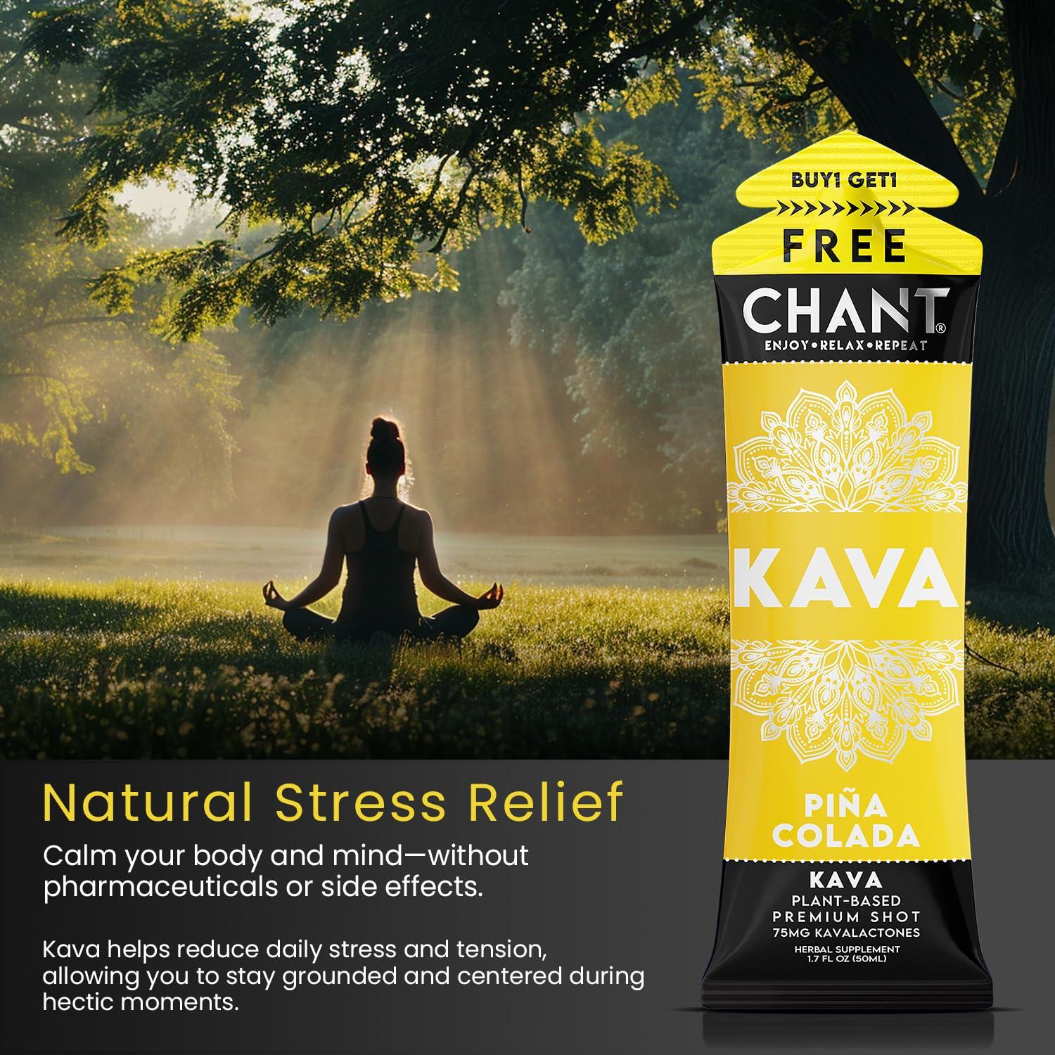 Chant Kava Shots 6x50.3 mL - Bebida Herbal Piña Colada