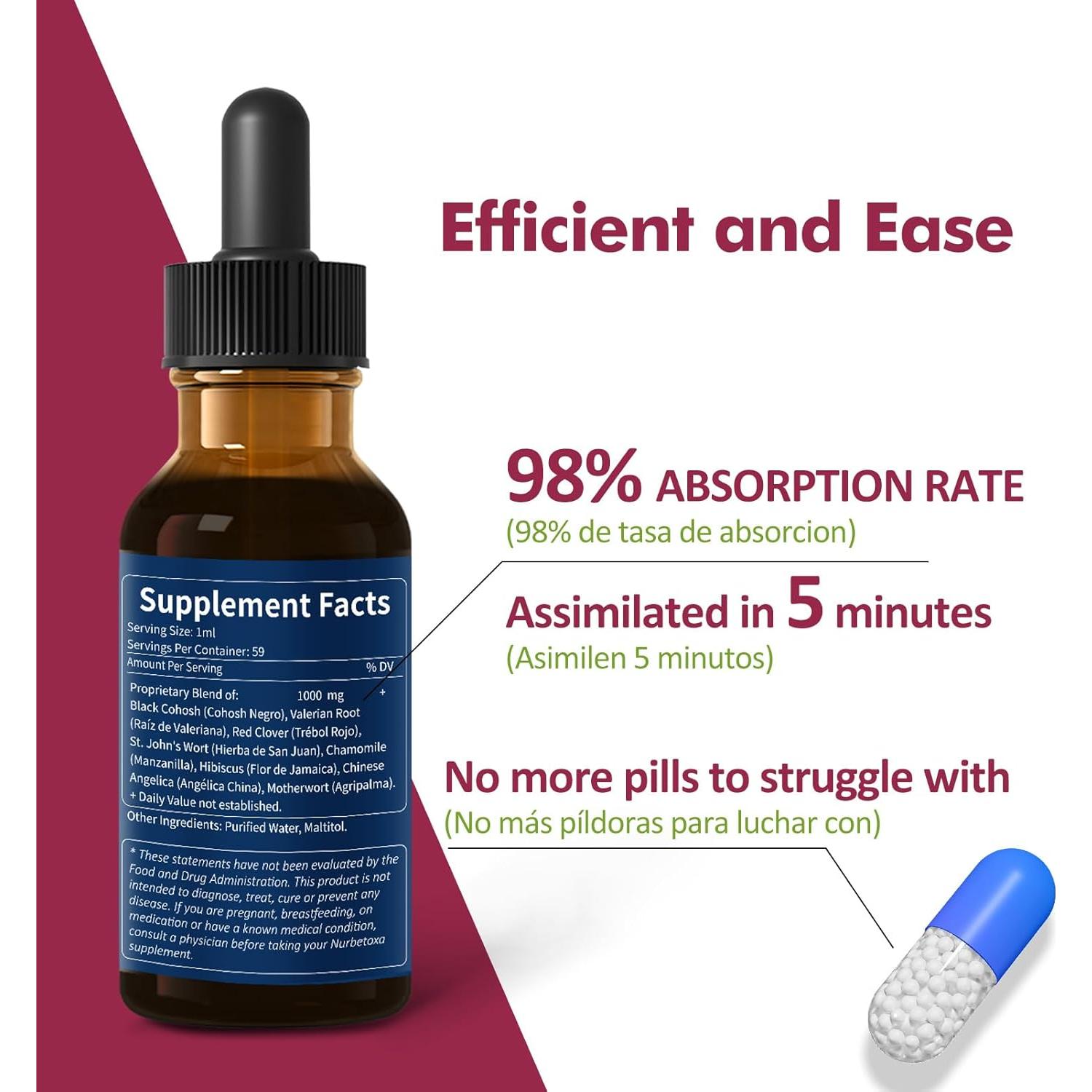 Gotas de Soporte Menopausia Nurbetoxa 118 ml - Cohosh Negro