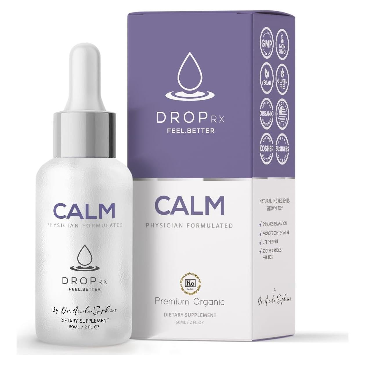 Gotas Calmantes DropRx por Dr. Nicole Saphier - 59.15 ml - Vegano