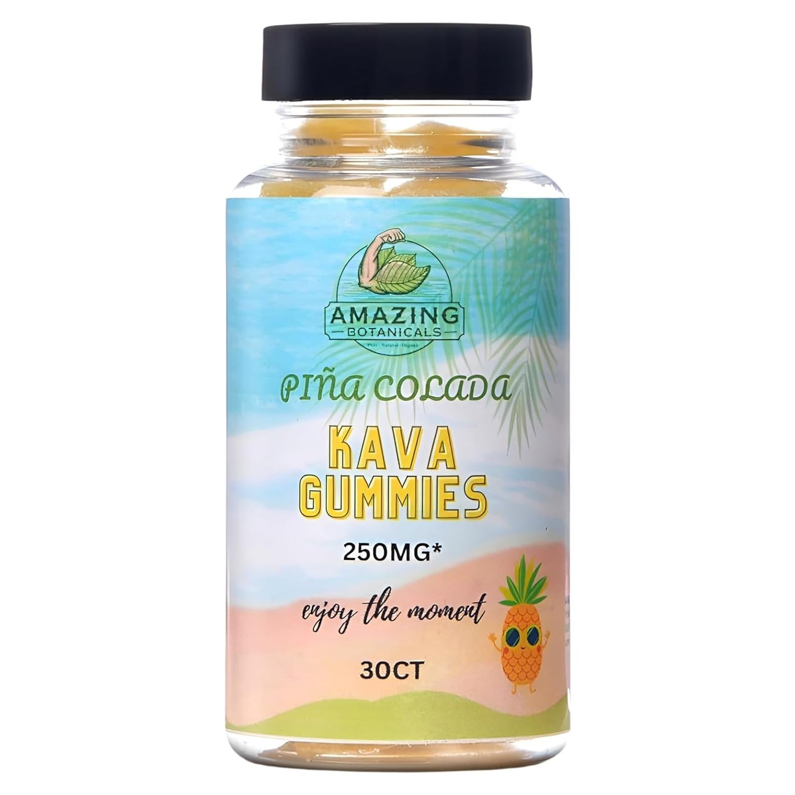 Gomitas de Kava Pina Colada Botanicals 250mg Veganas 30u